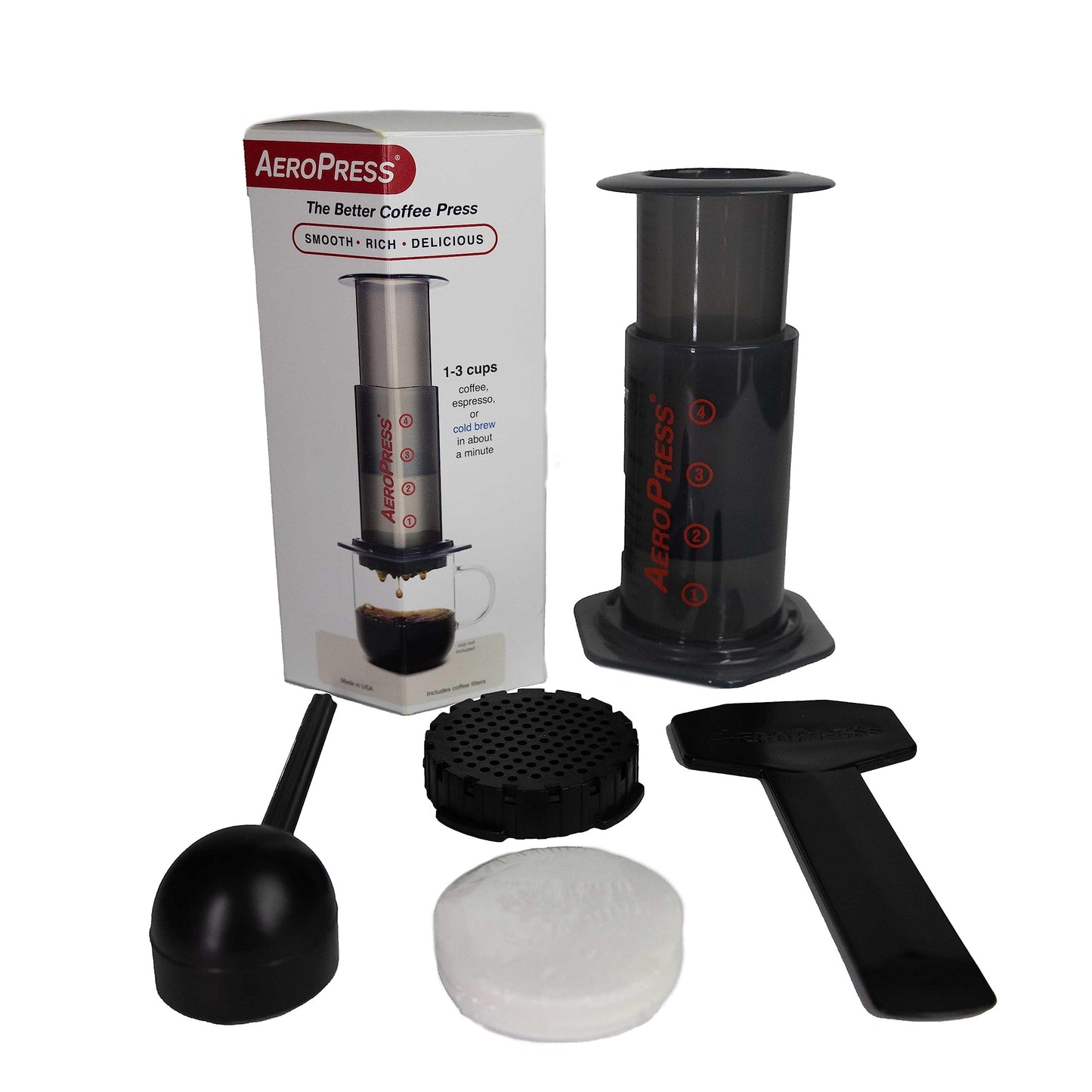 - Rave Coffee AeroPress Gift Set | AeroPress Coffee Maker, Delicious 250g Rave Signature Blend Ground Coffee & Brewing Guide -