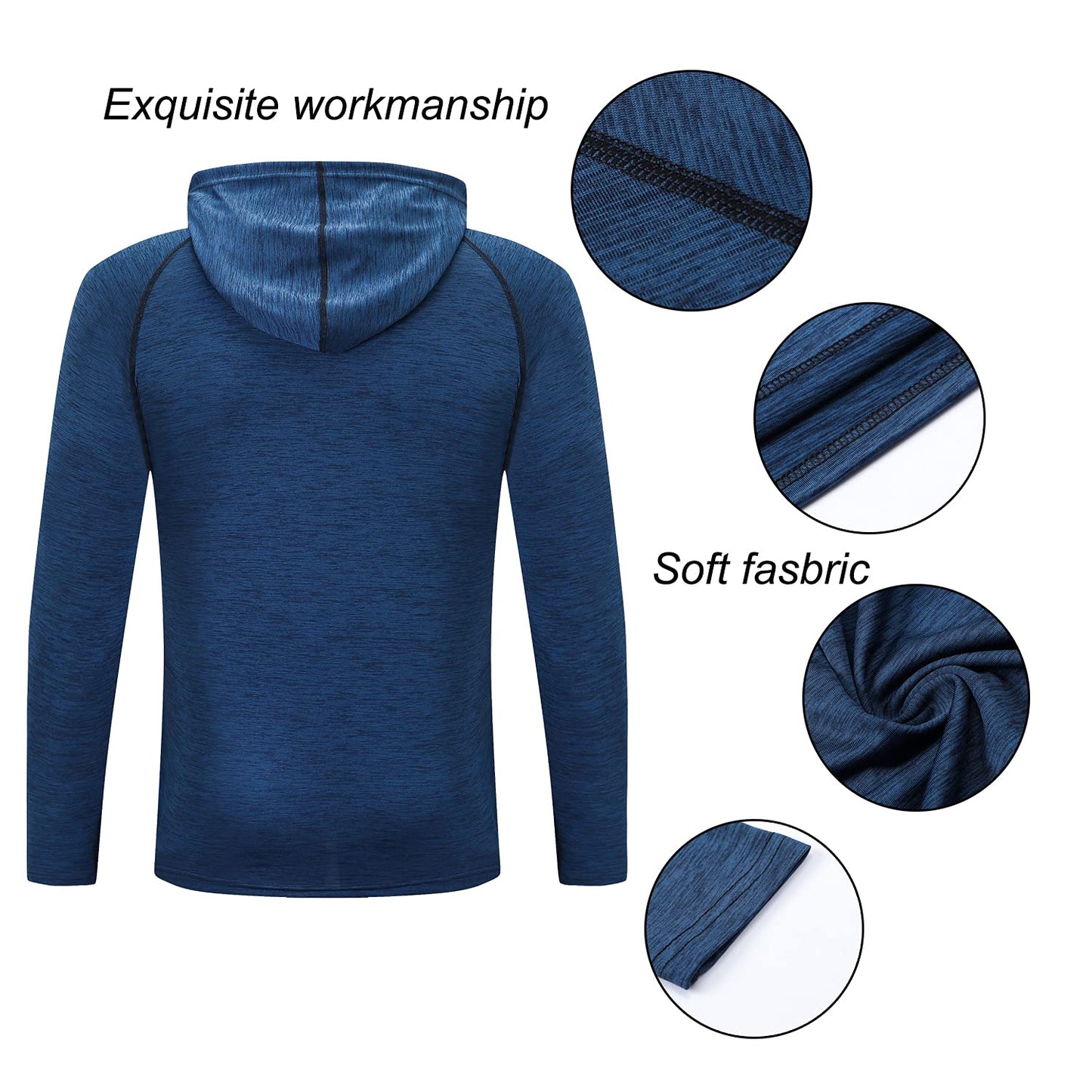 - HUAKANG Mens Running Tops | Long Sleeve T-Shirt | Gym Top for Men -