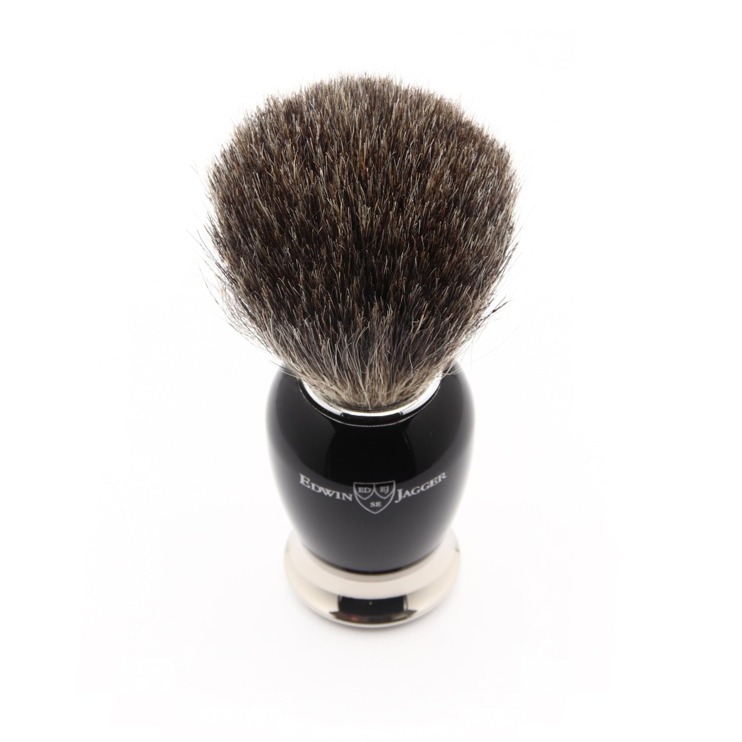 - Edwin Jagger 81SB586AMZ Classic Pure Badger Exfoliating Shaving Brush with Stand -