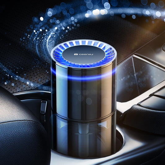 Ceeniu 2024 New Car Air Freshener, Auto ON/OFF,135ml Last 6 months,Built-in Battery, Blue Ambiance Light,CF3 car fresheners,Valentines Day Gift, Roman Holidays