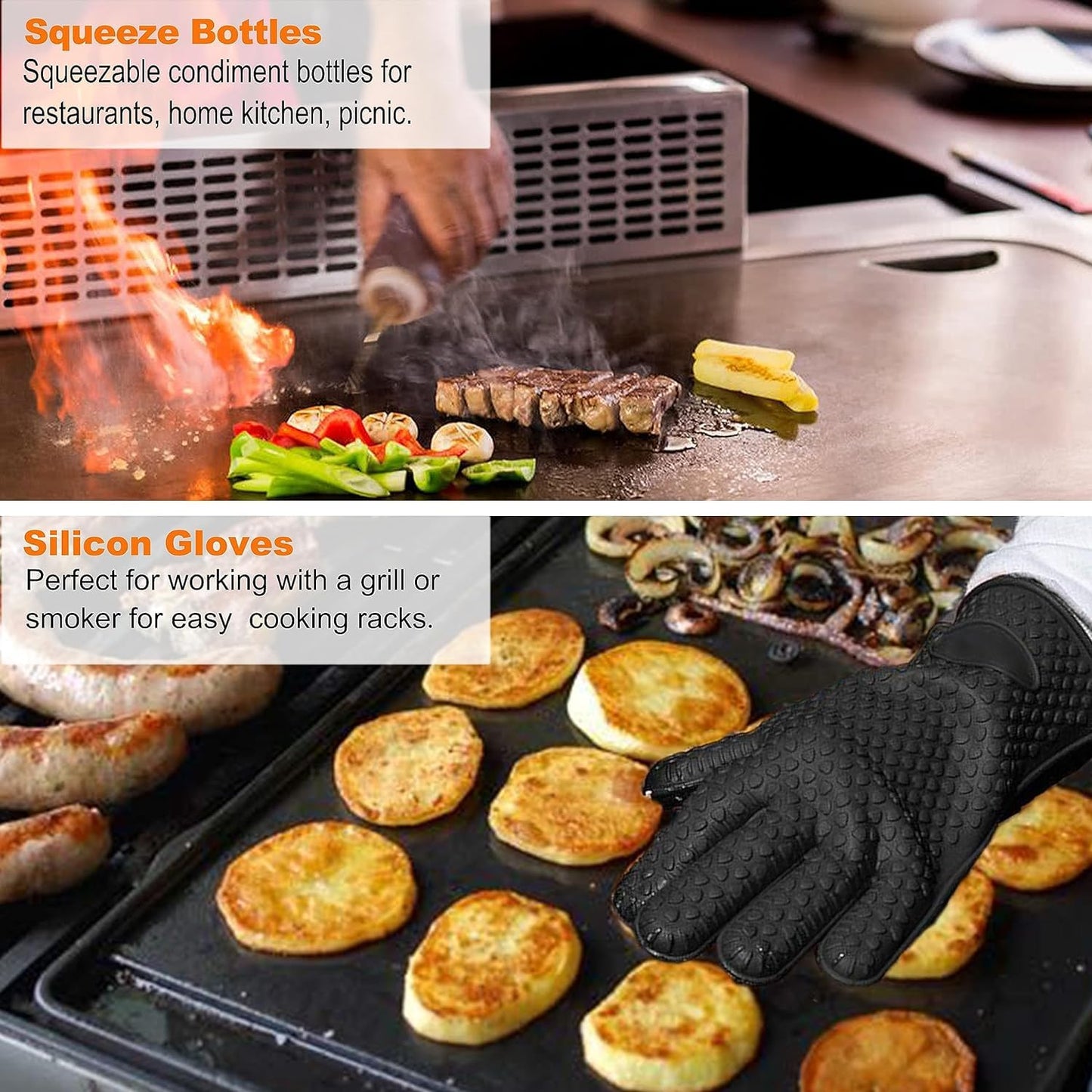 - Grilljoy 28-Piece Griddle Spatulas Kit with Cleaning Kit -