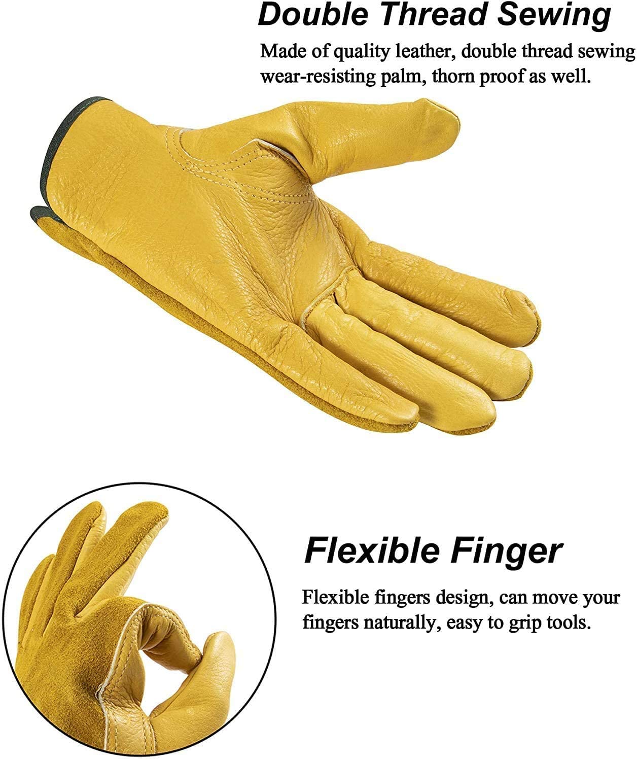 - Xndryan Heavy DutyThorn Proof Gardening Gloves, 2 Pairs.