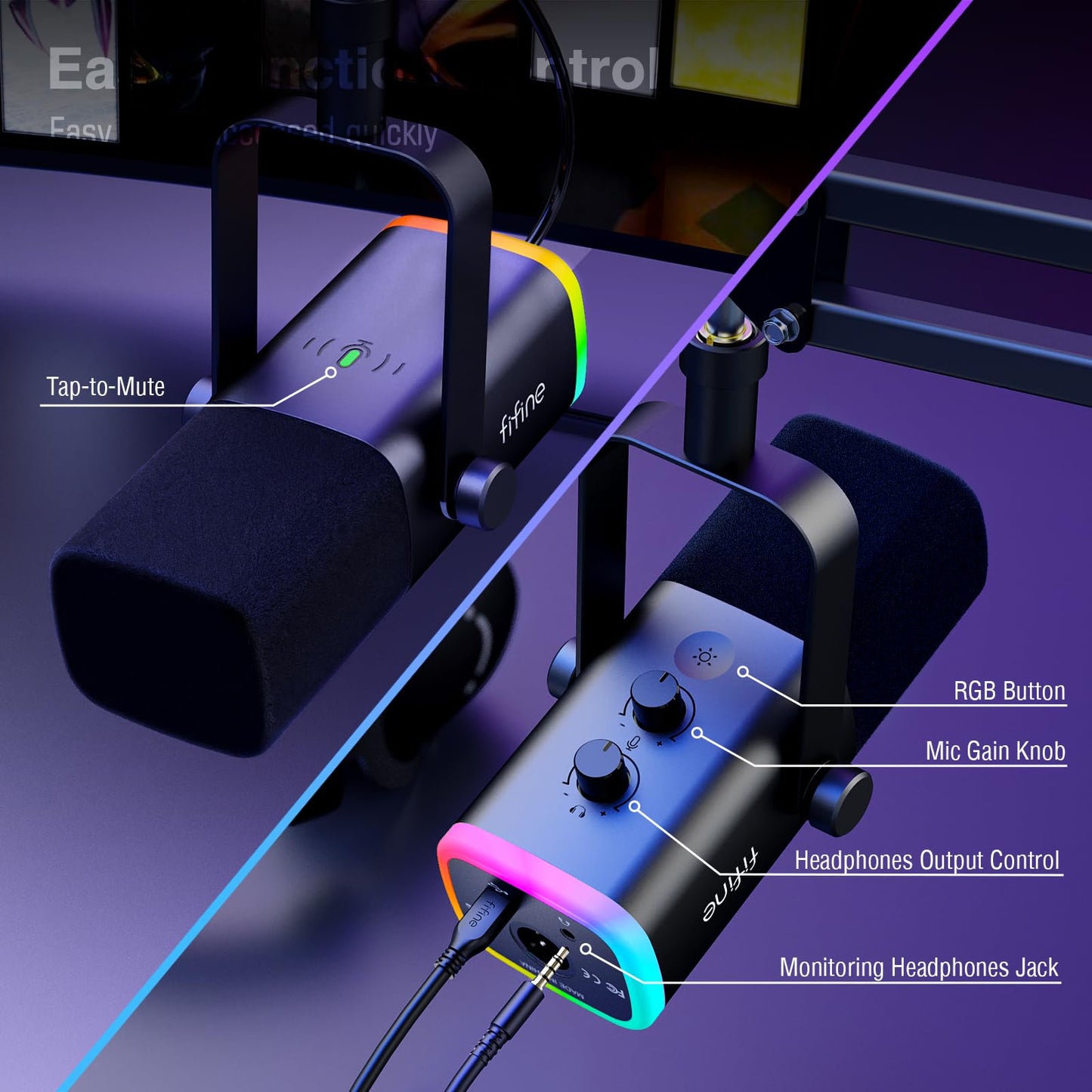 - FIFINE Gaming Microphone Kit | XLR/USB Microphone Set -