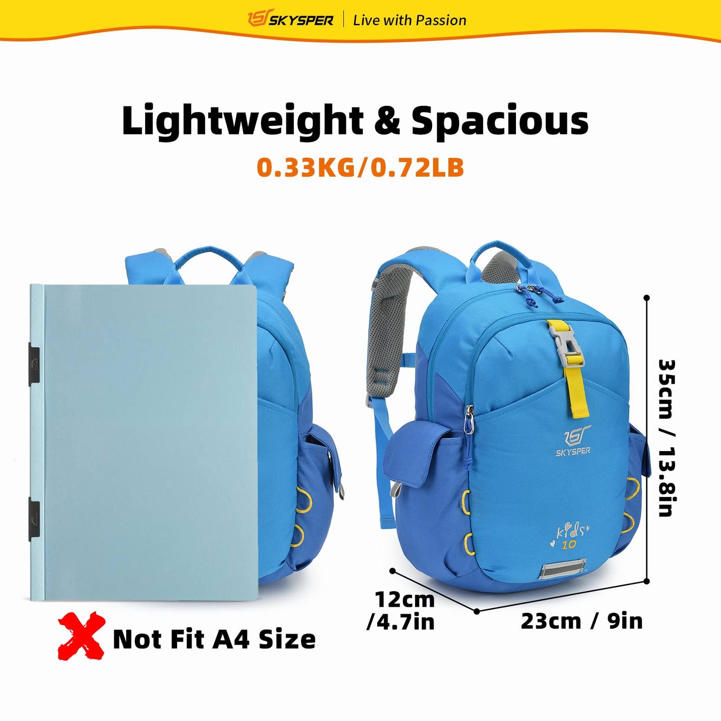 - SKYSPER Kids Backpack | 10L | Toddler Backpack -