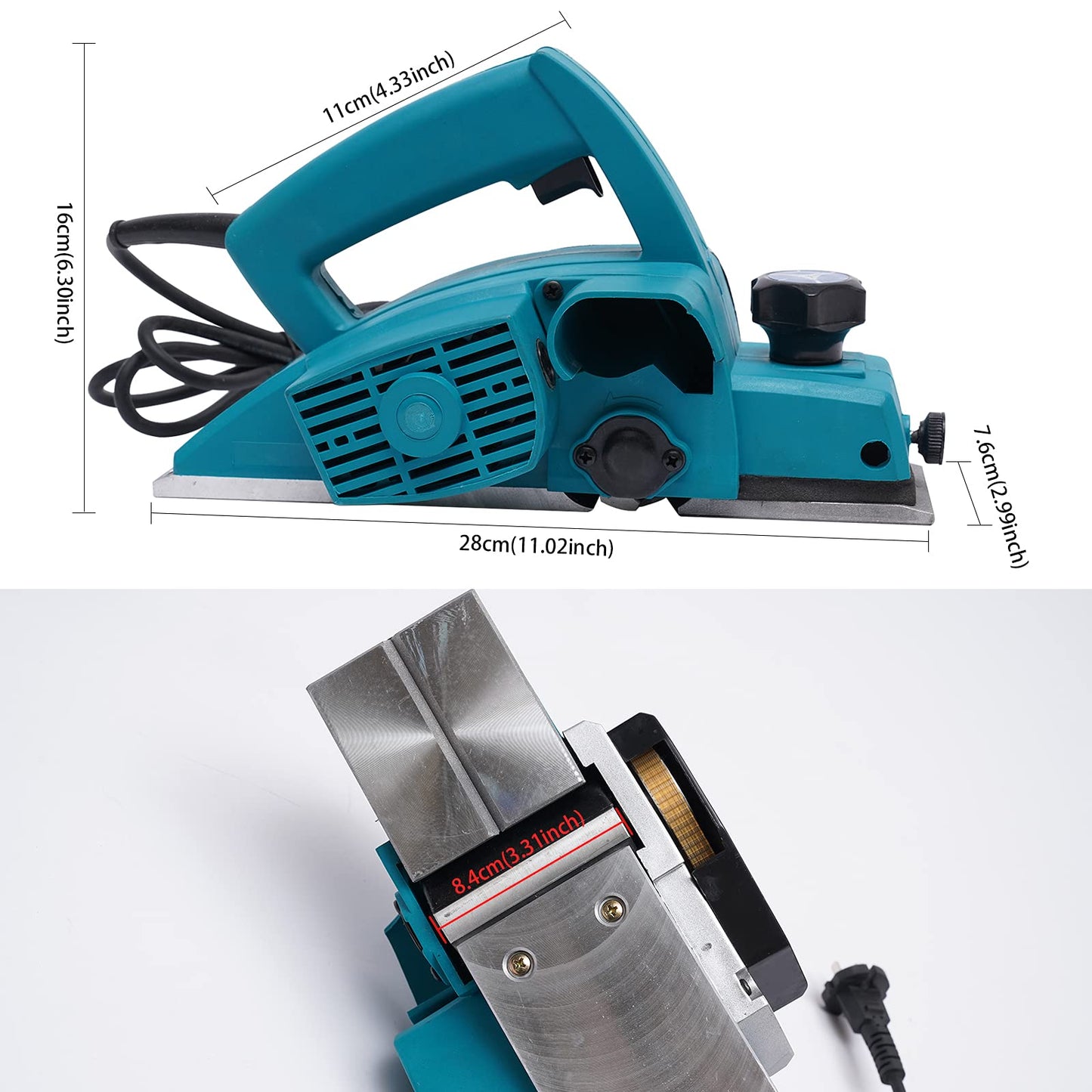 - Electric Wood Planer | Home and Garden Electric Planer | 220V 800W Portable Wood Planer -