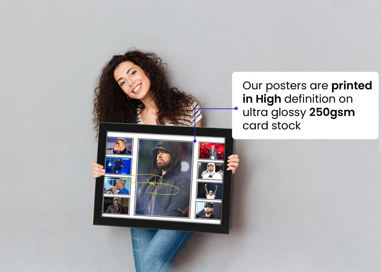 - Eminem Autograph Poster Print | Limited Edition Collage Of The Music Legend -