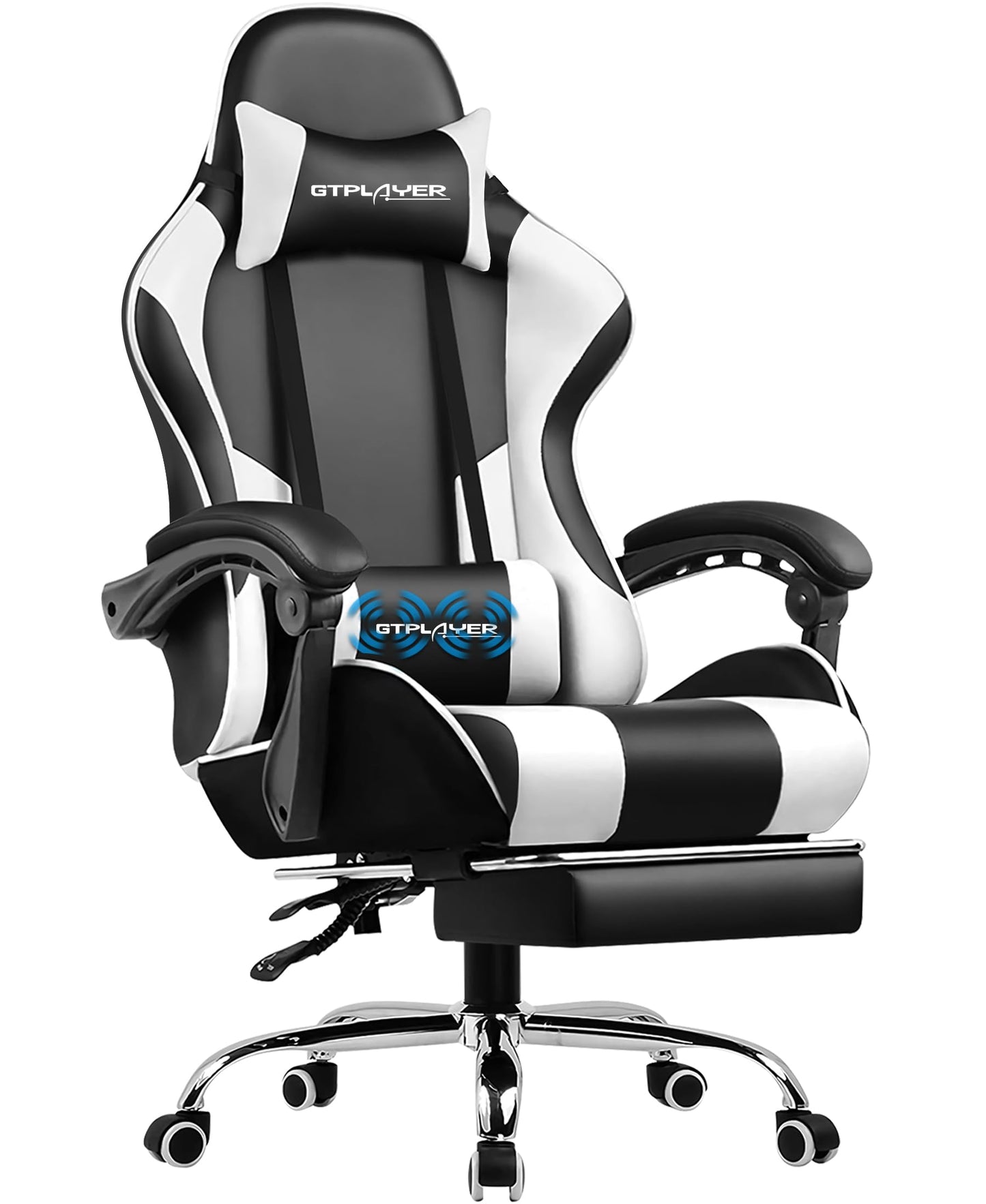 - GTPLAYER Gaming Chair | Massage Ergonomic Computer Chair | With Footrest -