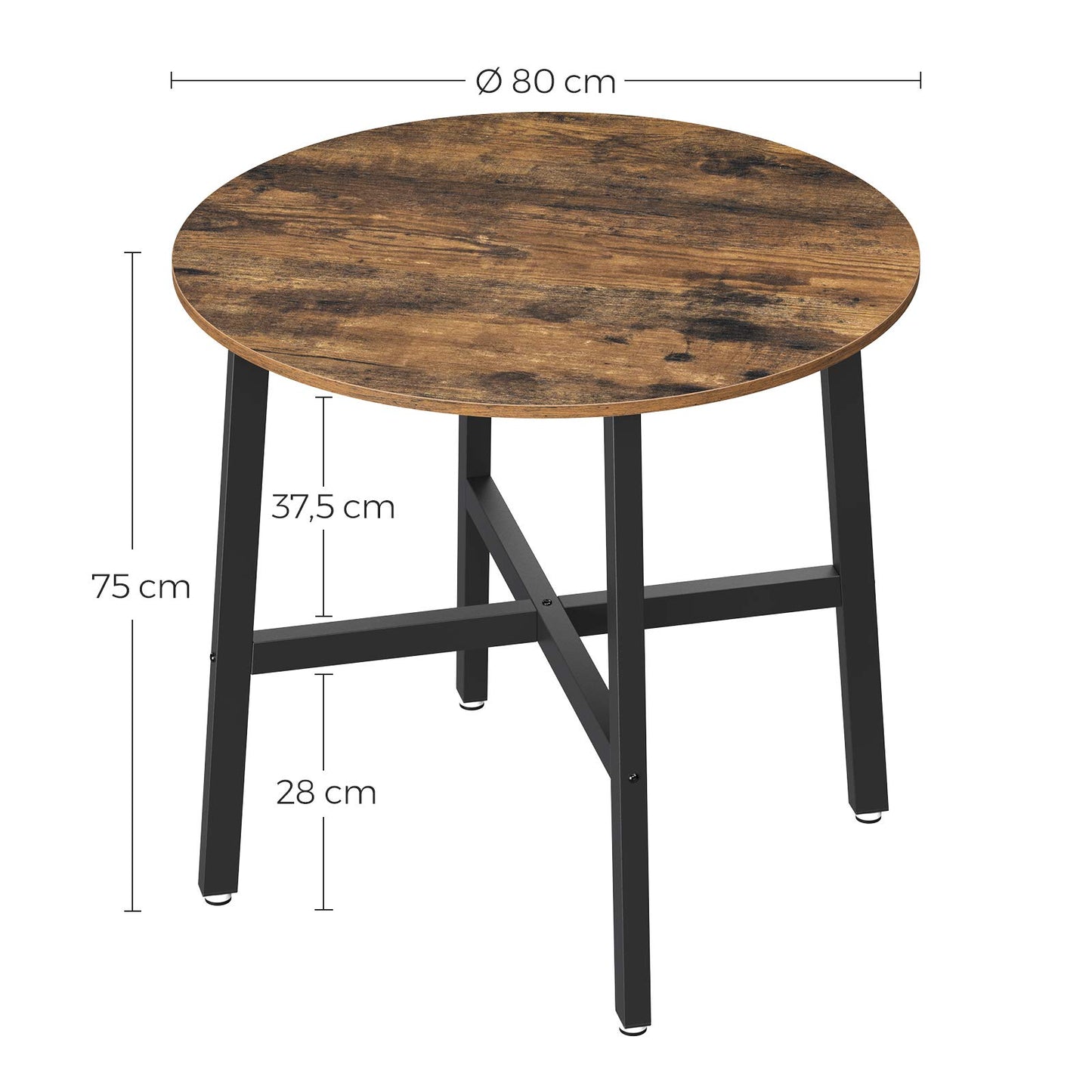 - VASAGLE Dining Table, Round Kitchen Table -