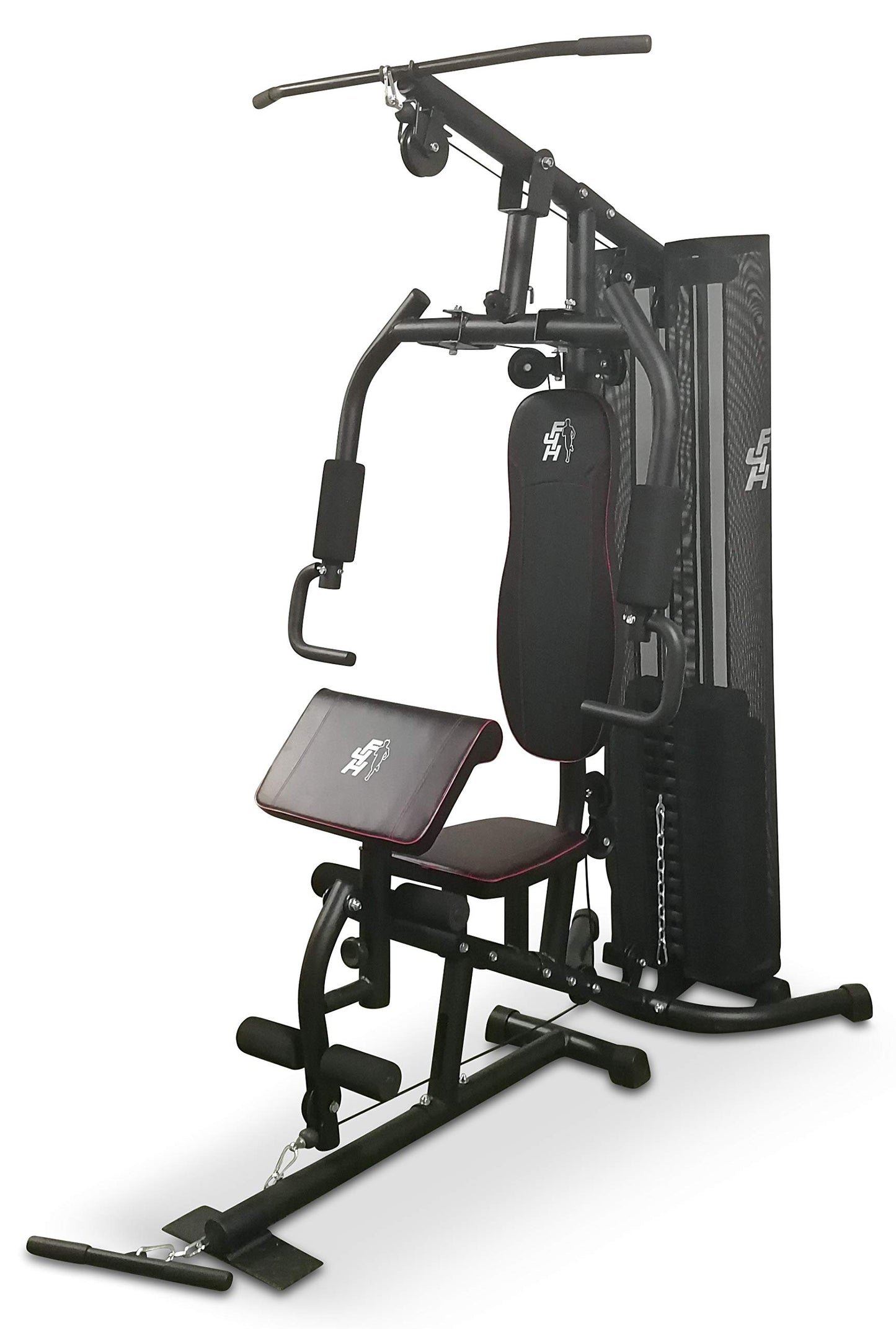 - Fit4home All in One Multi Gym | 68KG Weight Stack Chest Press | Lat Pulldown | Leg Extension Compact Slimline Single Station Multigym -