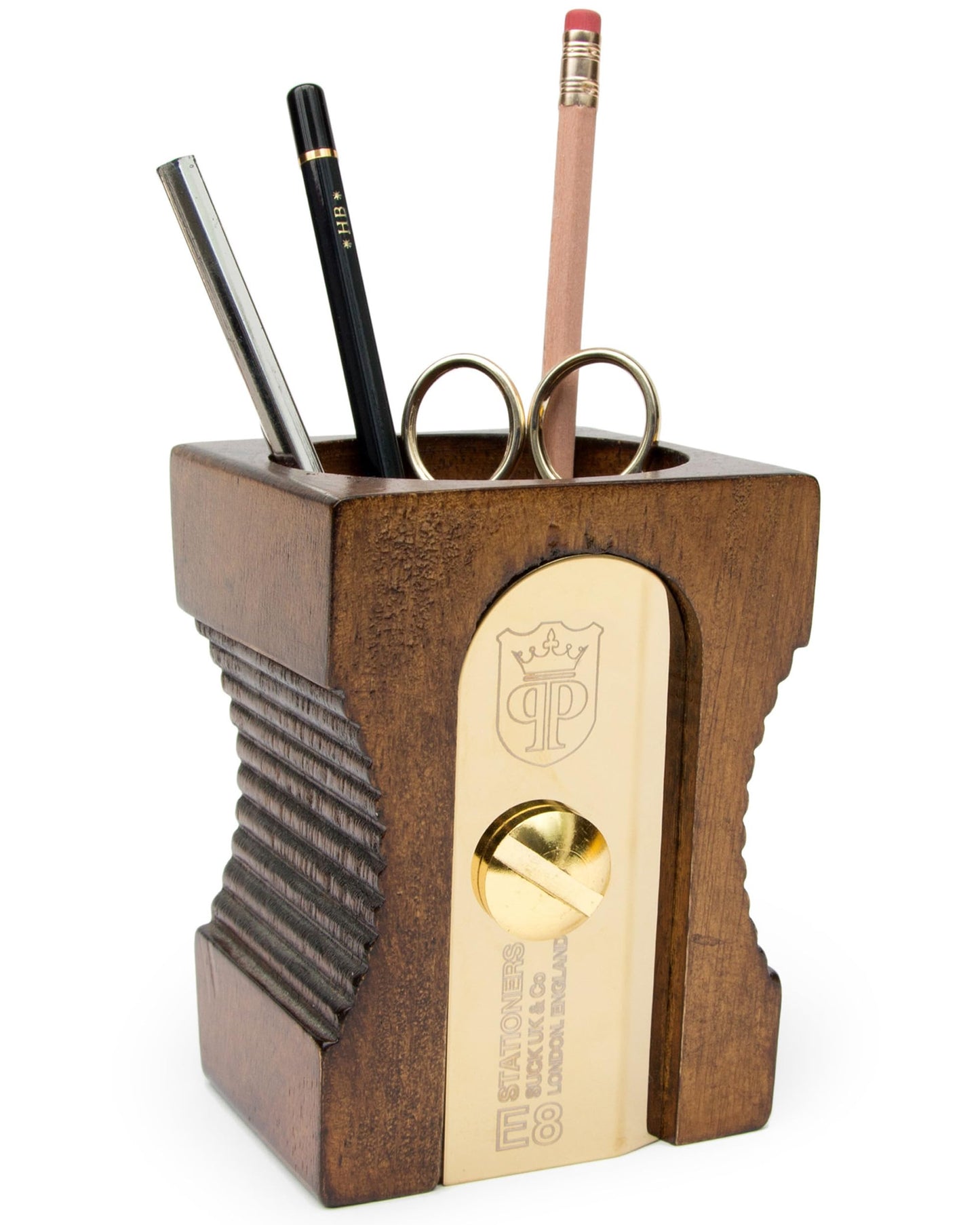 - SUCK UK Pen Holder | Wooden Desk Tidy & Pencil Sharpener -