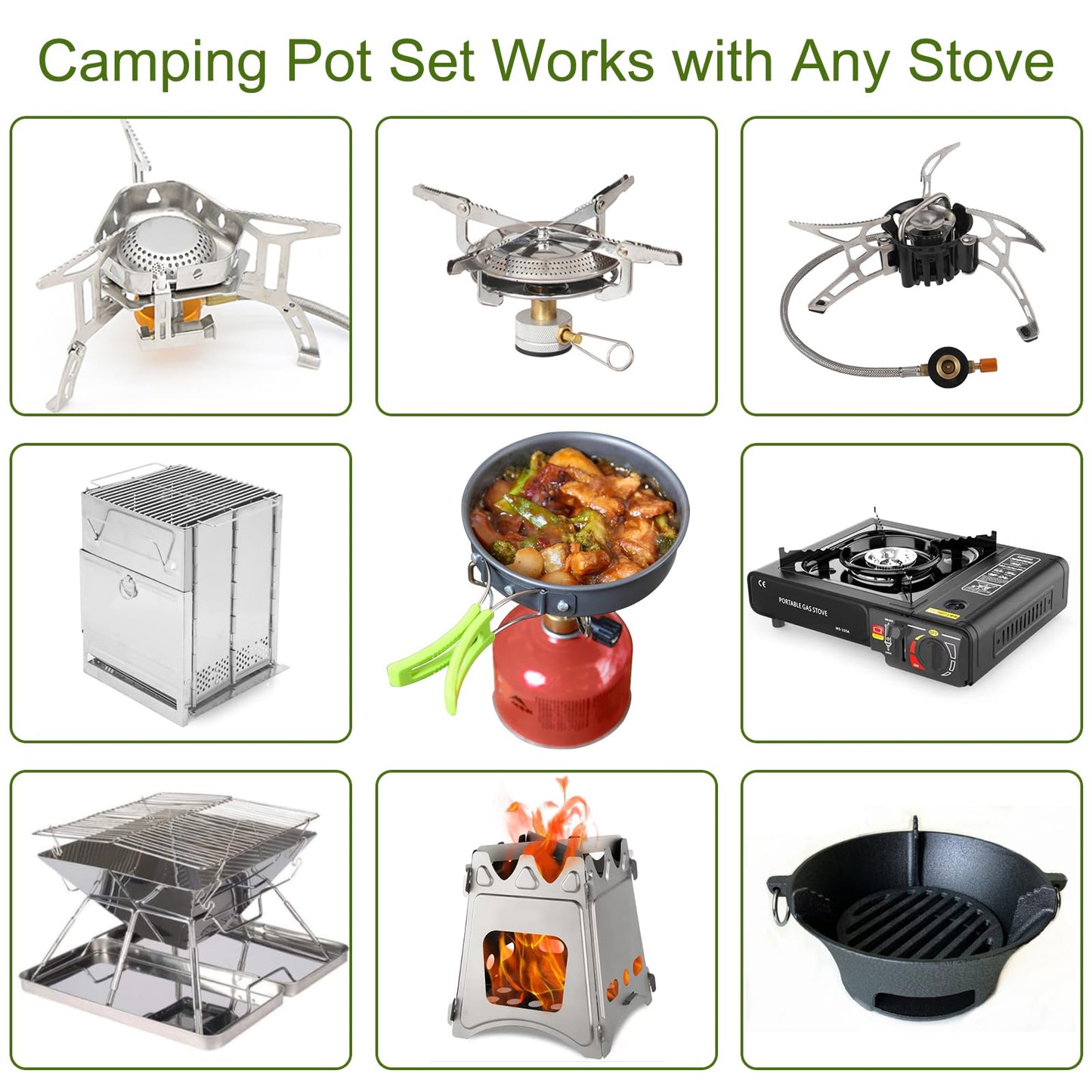 - LAMTOR Camping Cookware Kit | Portable Aluminum Outdoor Camping Cooking Set | Camping Pots and Pans Set -