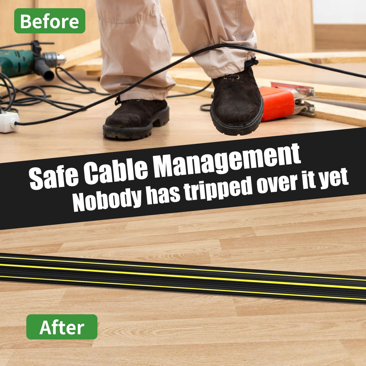 - Floor Cable Protector | 2M Floor Cord Covers | Cable Covers for Wires Floor -