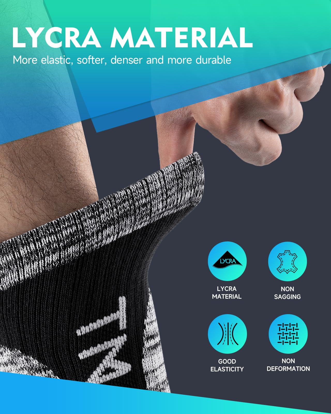 - RUIXUE Mens Sports Socks | Athletic Cushion Walking Socks |  Breathable -