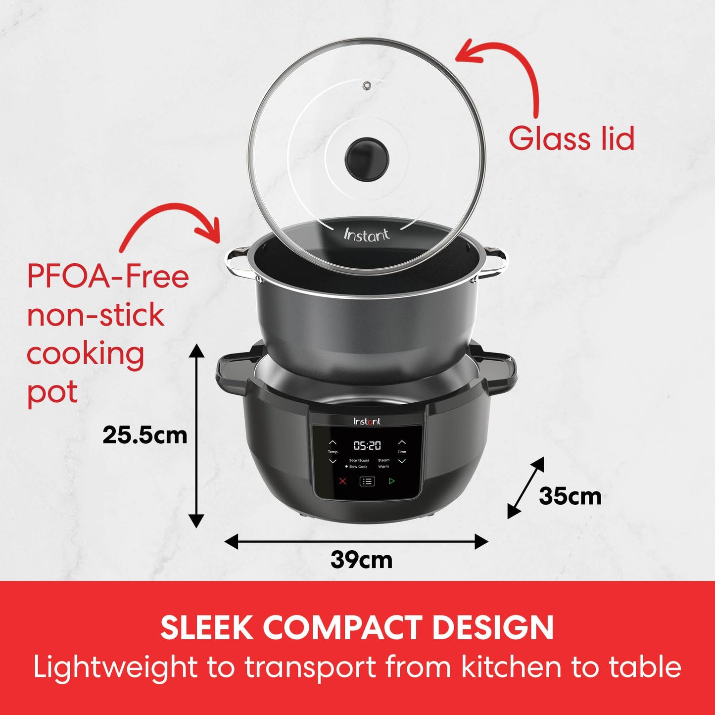 - Instant Superior Slow Cooker | Digital Slow Cooker with Steamer -