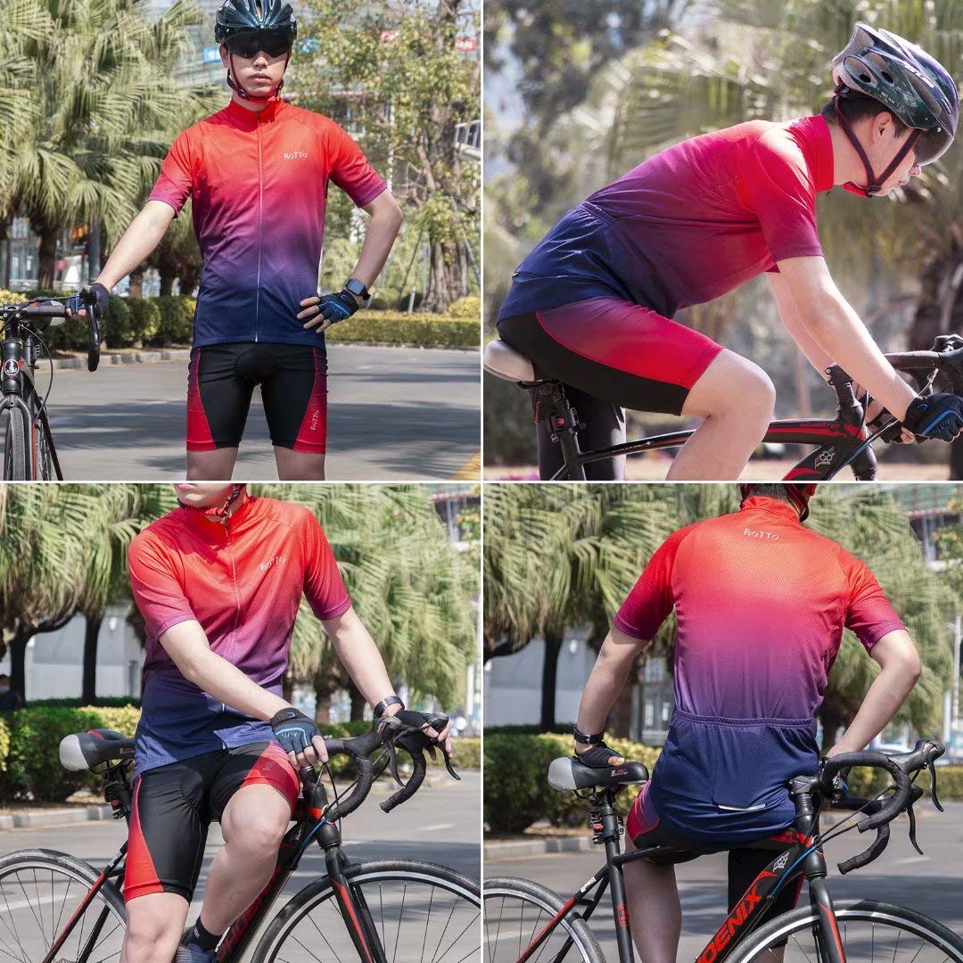 - ROTTO Cycling Jersey | Mens Short Sleeve | Cycle Top | Bike Shirt