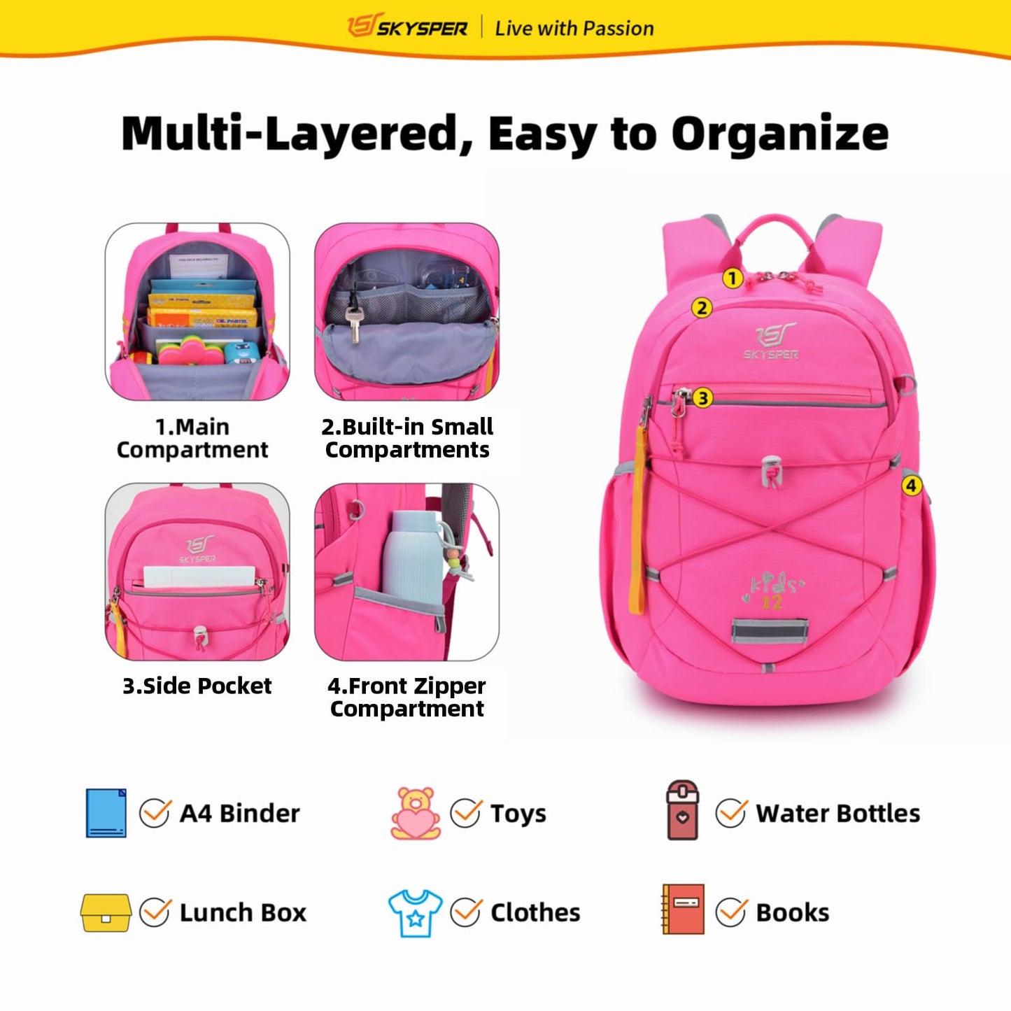 - SKYSPER Kids Backpack | 12L -