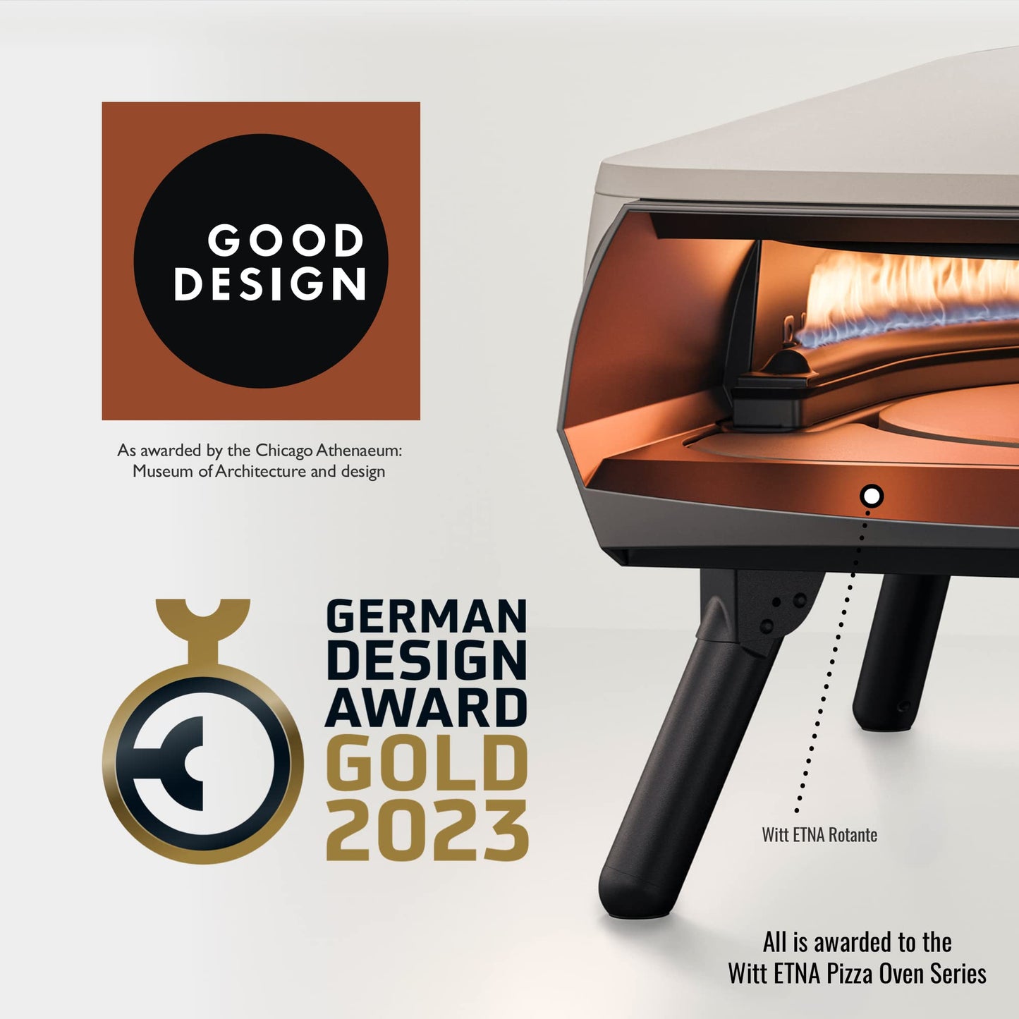 - Witt ETNA Rotante Award Winning Pizza Oven with 360 Degrees Rotating Pizza Stone