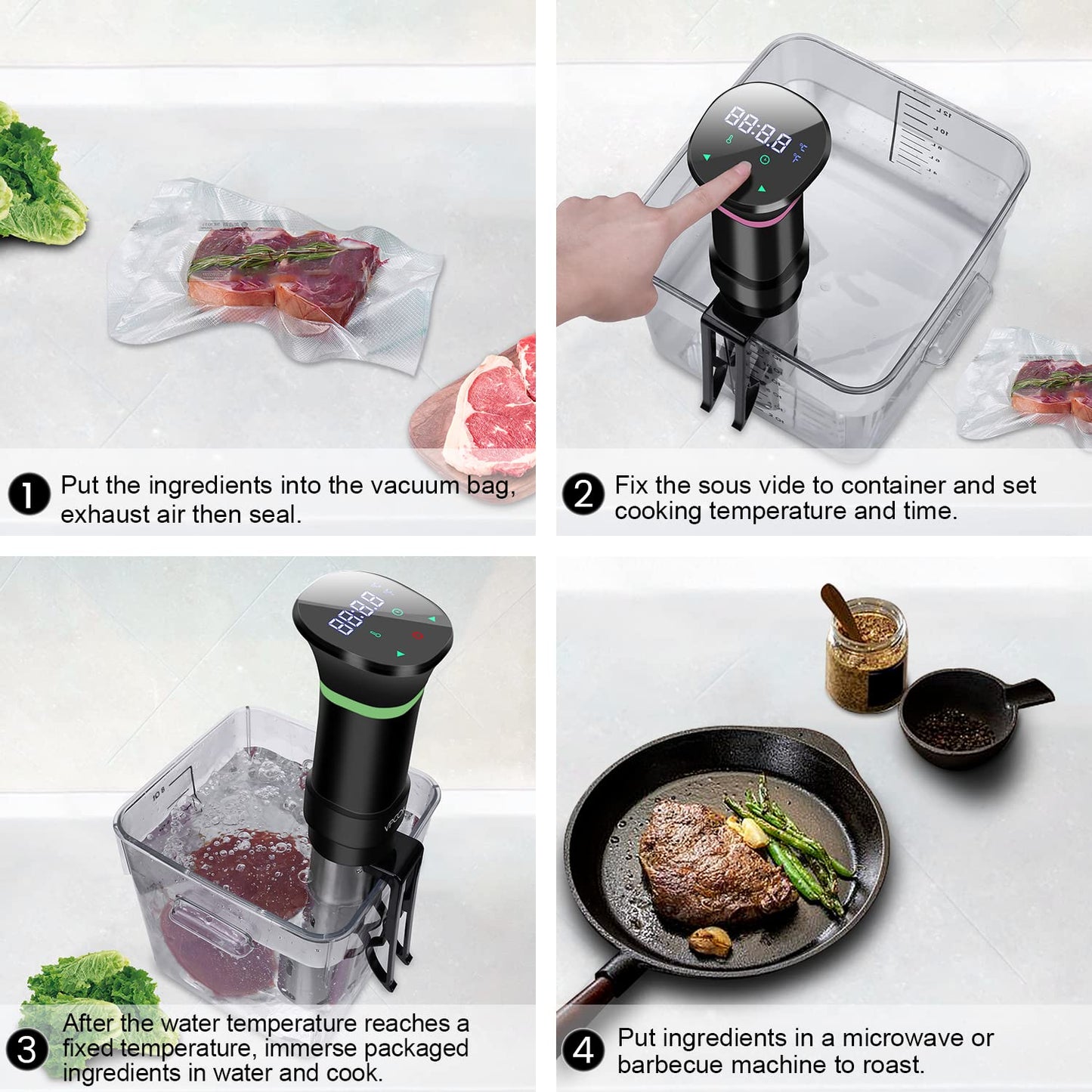- Sous Vide Cooker | 1000W Sous Vide Precision Cooker | Immersion Circulator Sous Vide Machine -