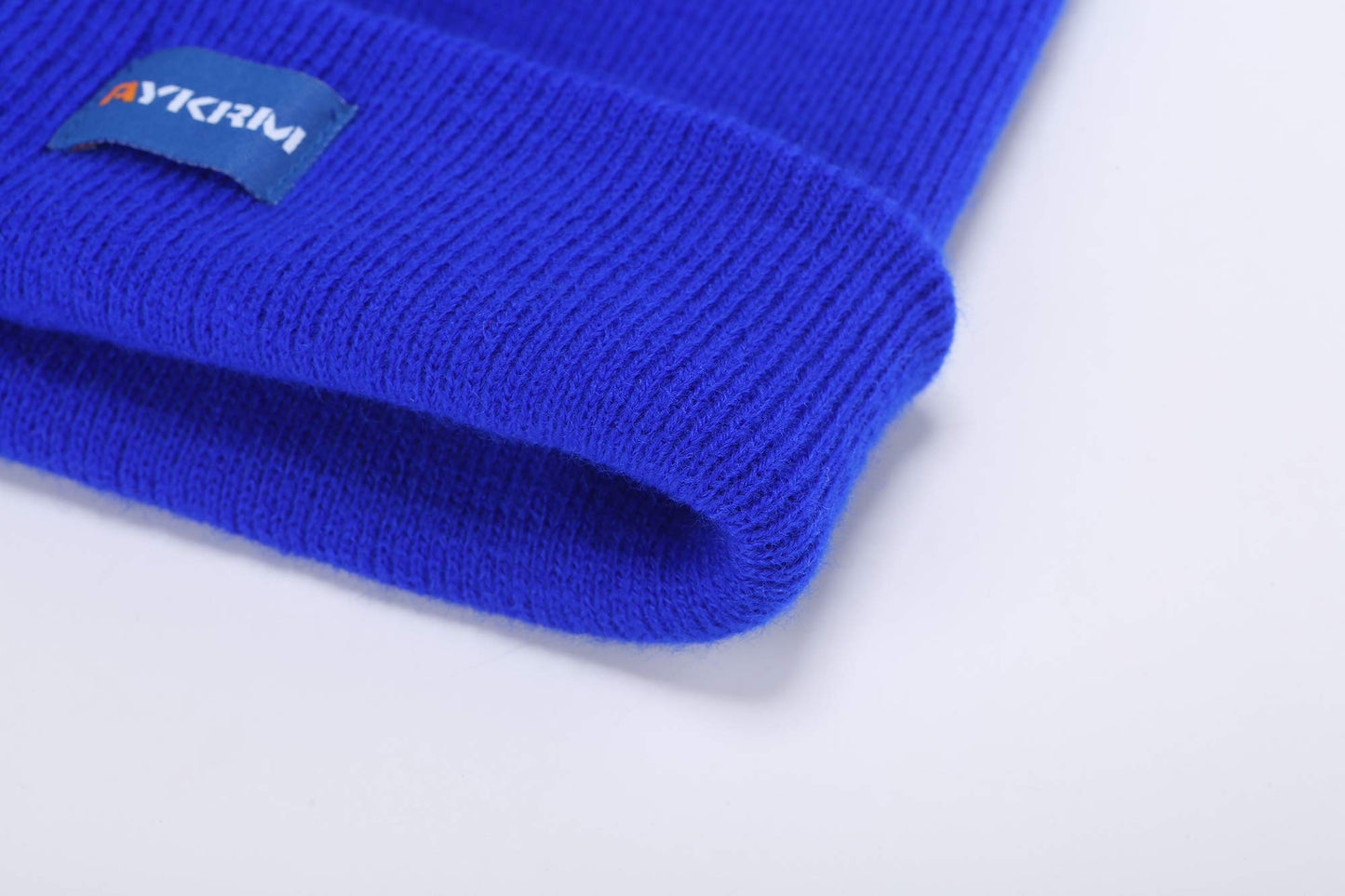 AYKRM 9 colors Hi Visibility Hat Beanie Hi-Vis Knitted Winter Hat (sapphire, 55-61cm)