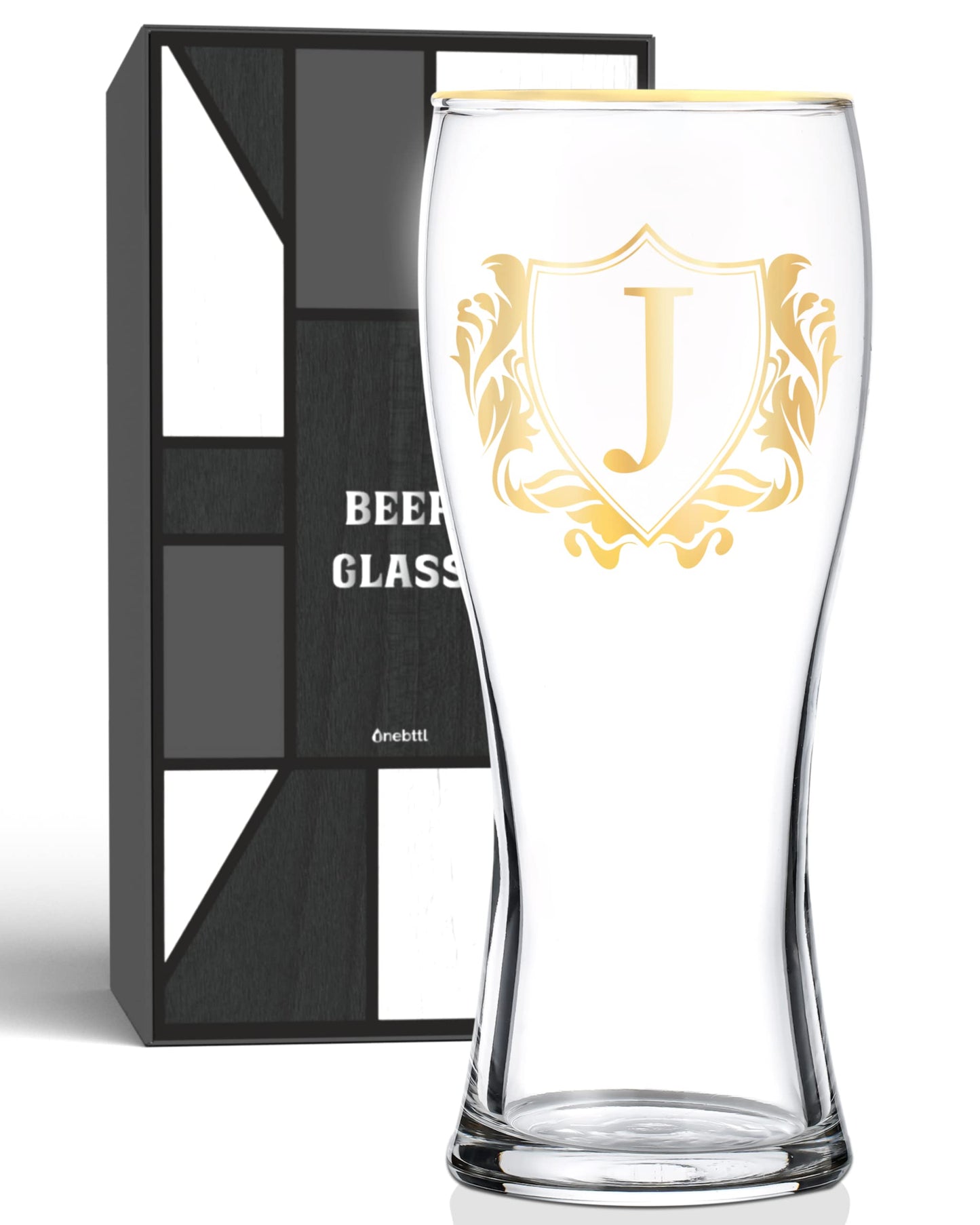 - Onebttl Personalised Beer Glass | Custom Alcohol Gifts for Beer Lovers | For Husband, Dad, Boyfriend -