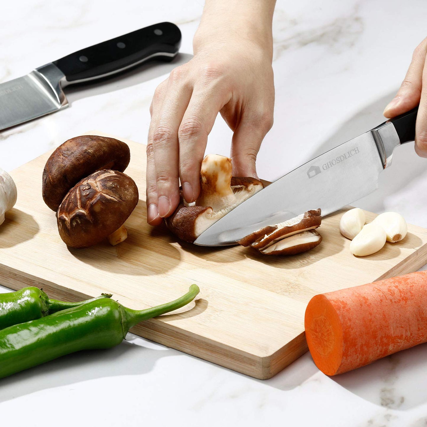 - GHOSDLICH 6 inch Chef Knife | 15CM Blade Kitchen Knife | Forged From German Stainless -