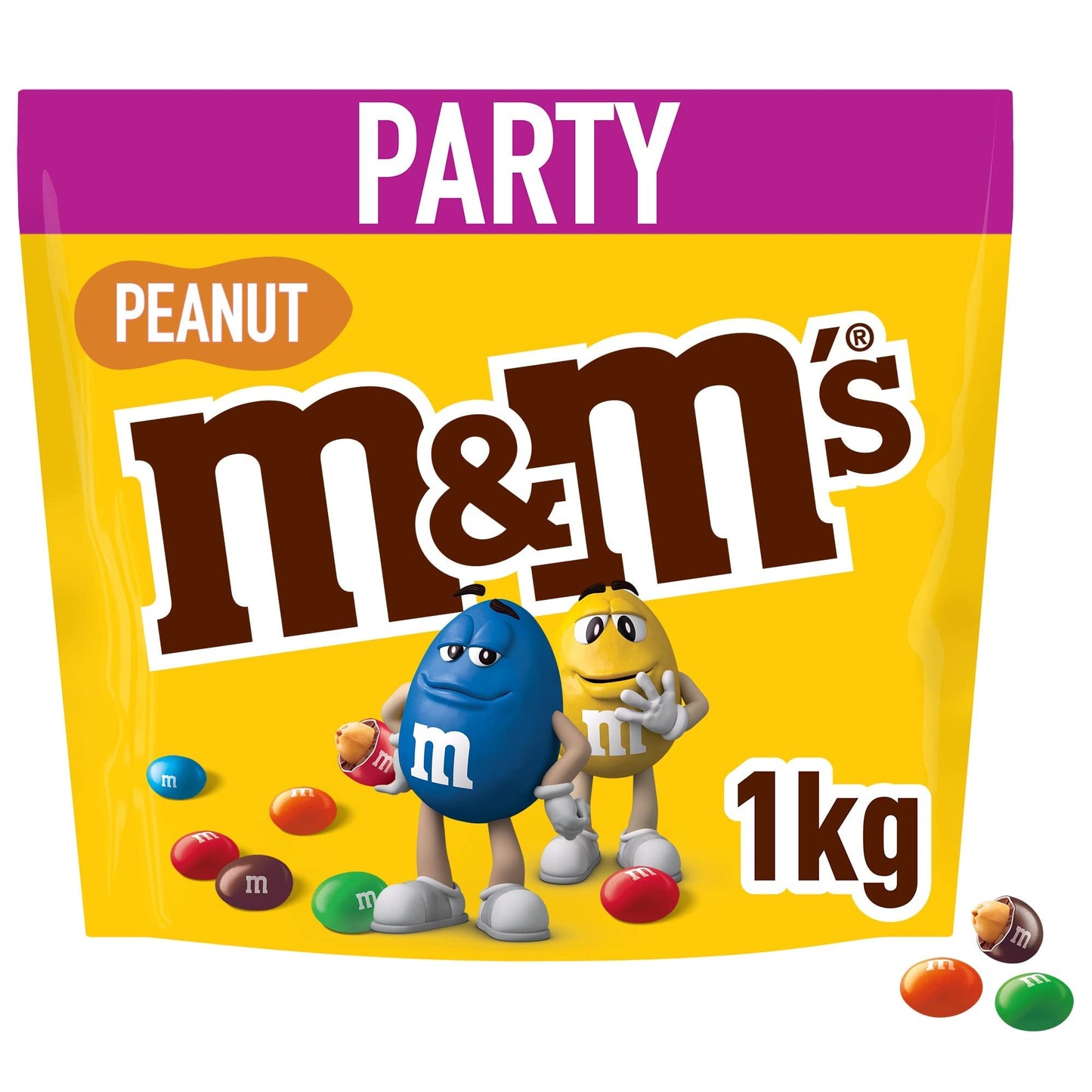 - M&M'S Peanut Milk Chocolate Party Bulk Bag | Chocolate Gift & Movie Night Snacks | 1kg -