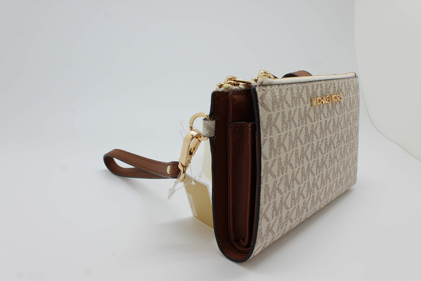 - Michael Kors Jet Set Travel Double Zip Wristlet -