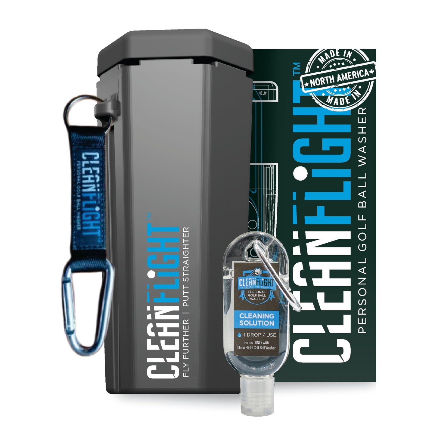 Clean Flight Golf Ball Washer Cleaner – Best Golf accessory Gifts for Men & Women