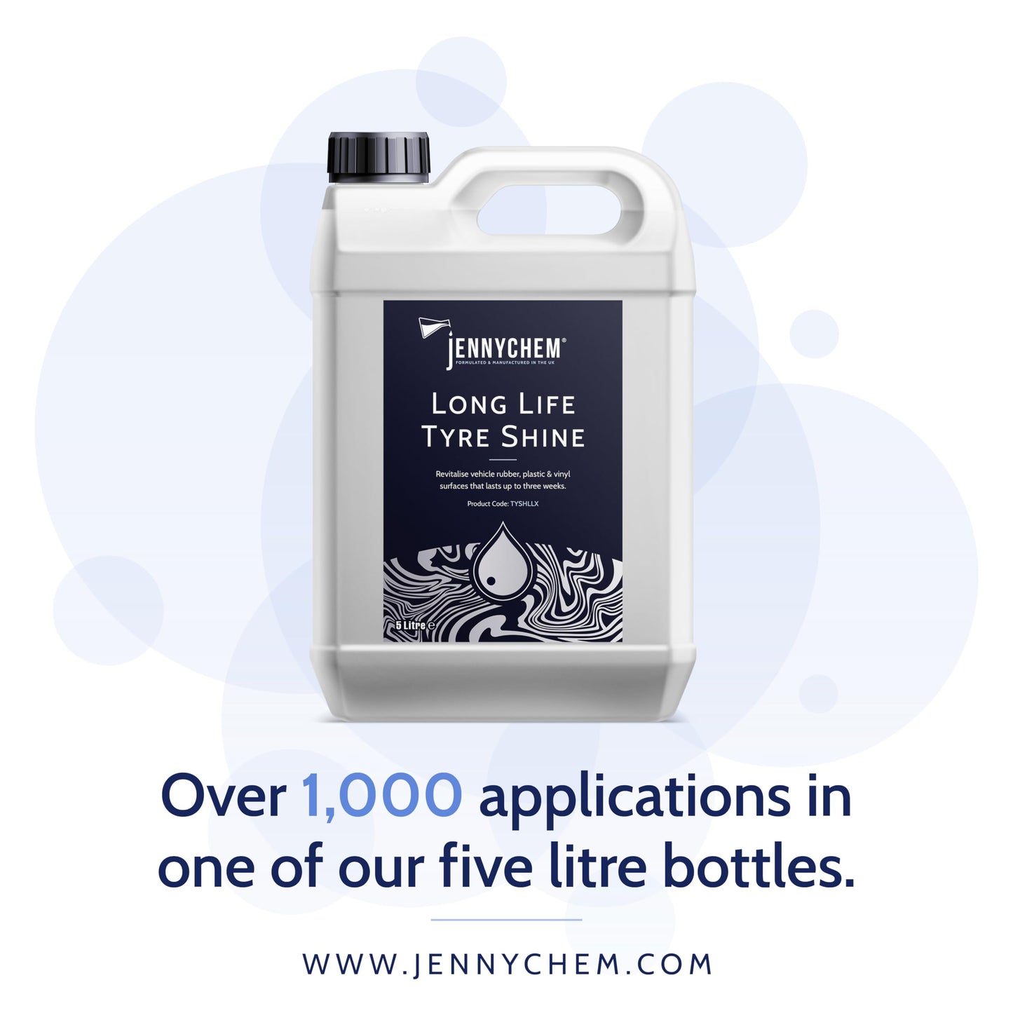 - Jennychem Car Tyre Shine | Easy to Use Tyre Dressing | 5L | Long-lasting Gel for Superior Cleaning -