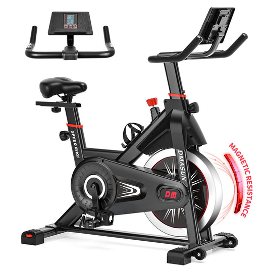 - DMASUN Exercise Bike For Home Gym | LCD Display & Tablet Holder | Super Quiet -