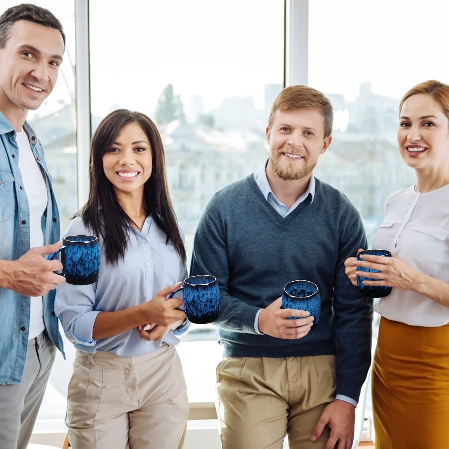 - SECELES 400ml Ceramic Coffee Mug | Large 14Oz | Handmade -