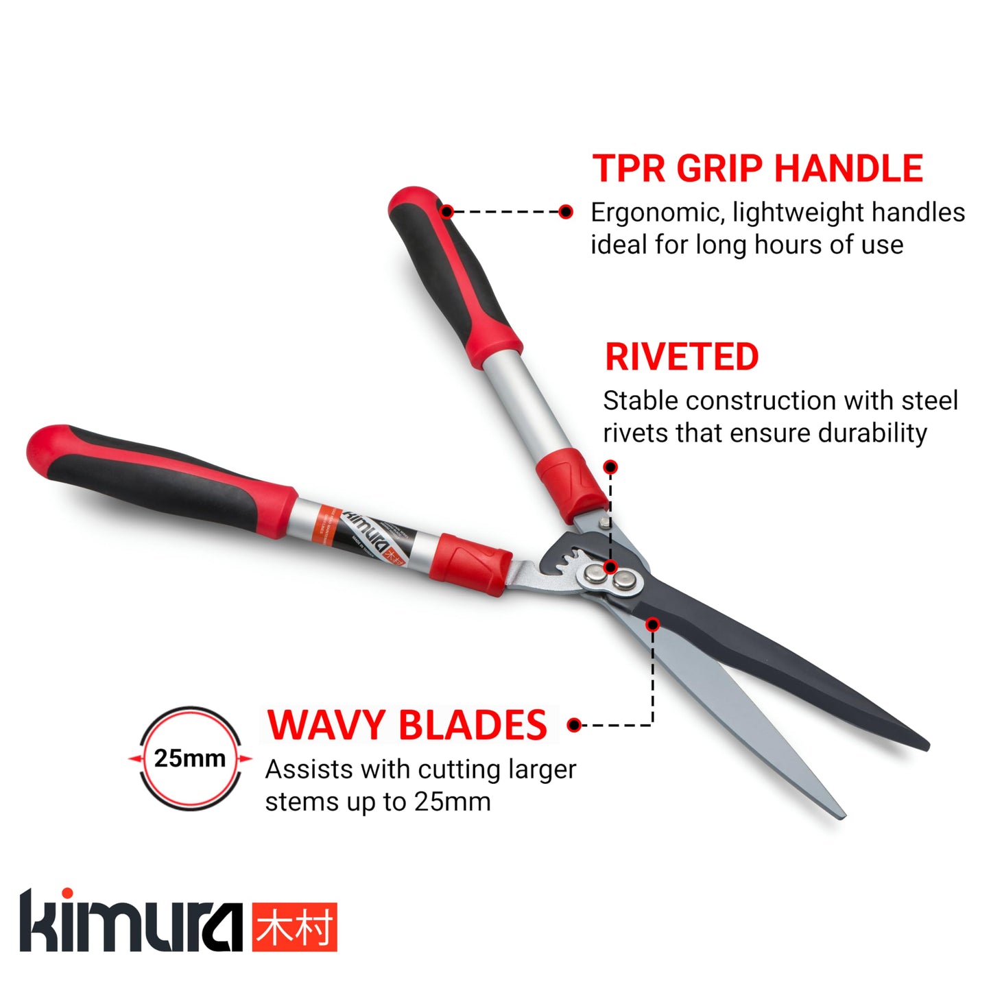 - Kimura® Pro Heavy Duty Garden Shears | Premium Hedge Shears With Patented Gearing Technology -