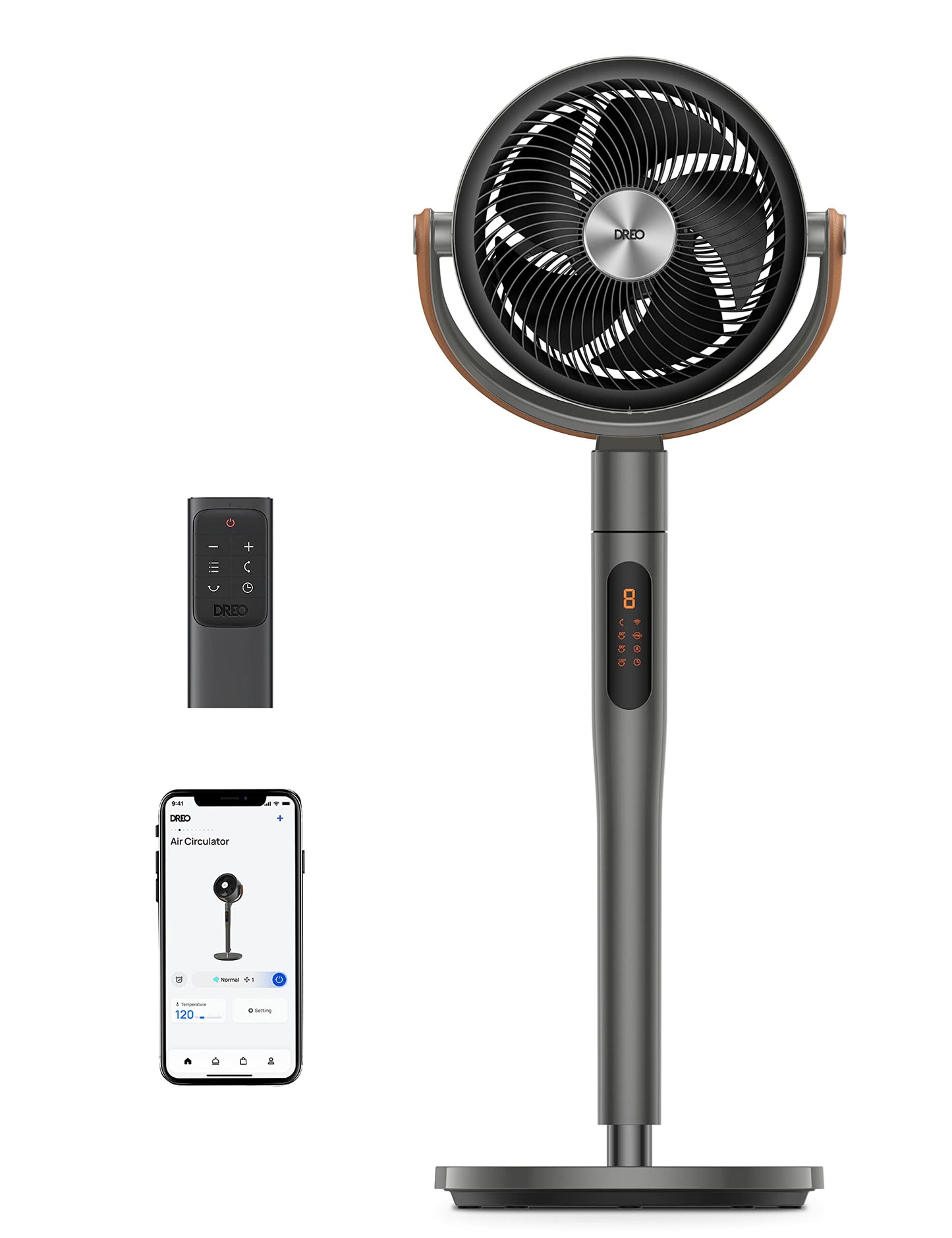 - Dreo Smart Pedestal Fan with Remote | PolyFan 513S | 43'' Quiet Standing Fan -
