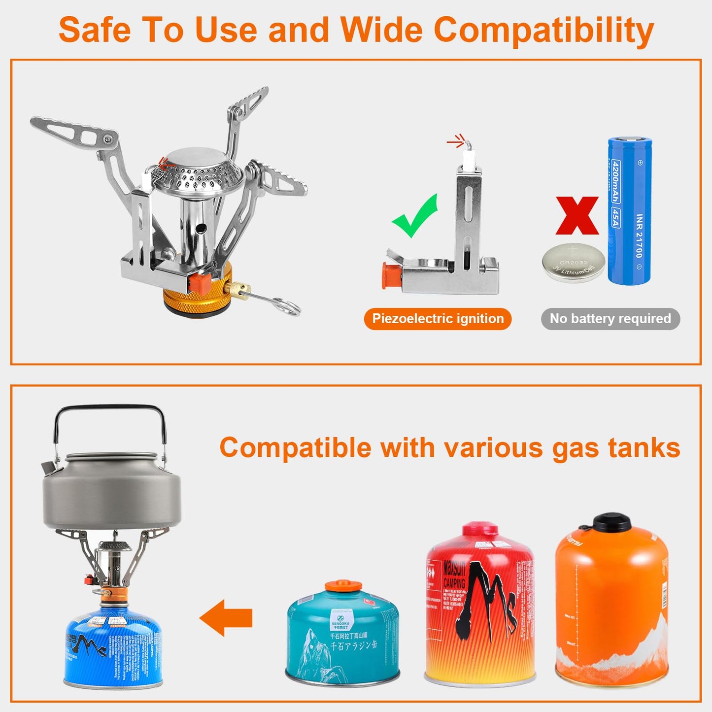 - LAMTOR Backpacking Stove Portable | 3000W Pocket Rocket Camping Stove With Carry Box -