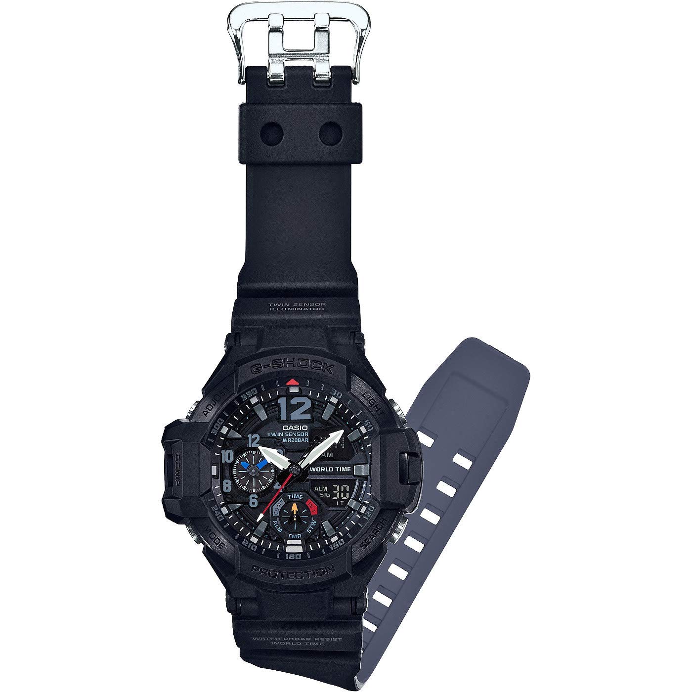 Casio Mens Analogue-Digital Quartz Watch with Resin Strap GA-1100-1A1ER