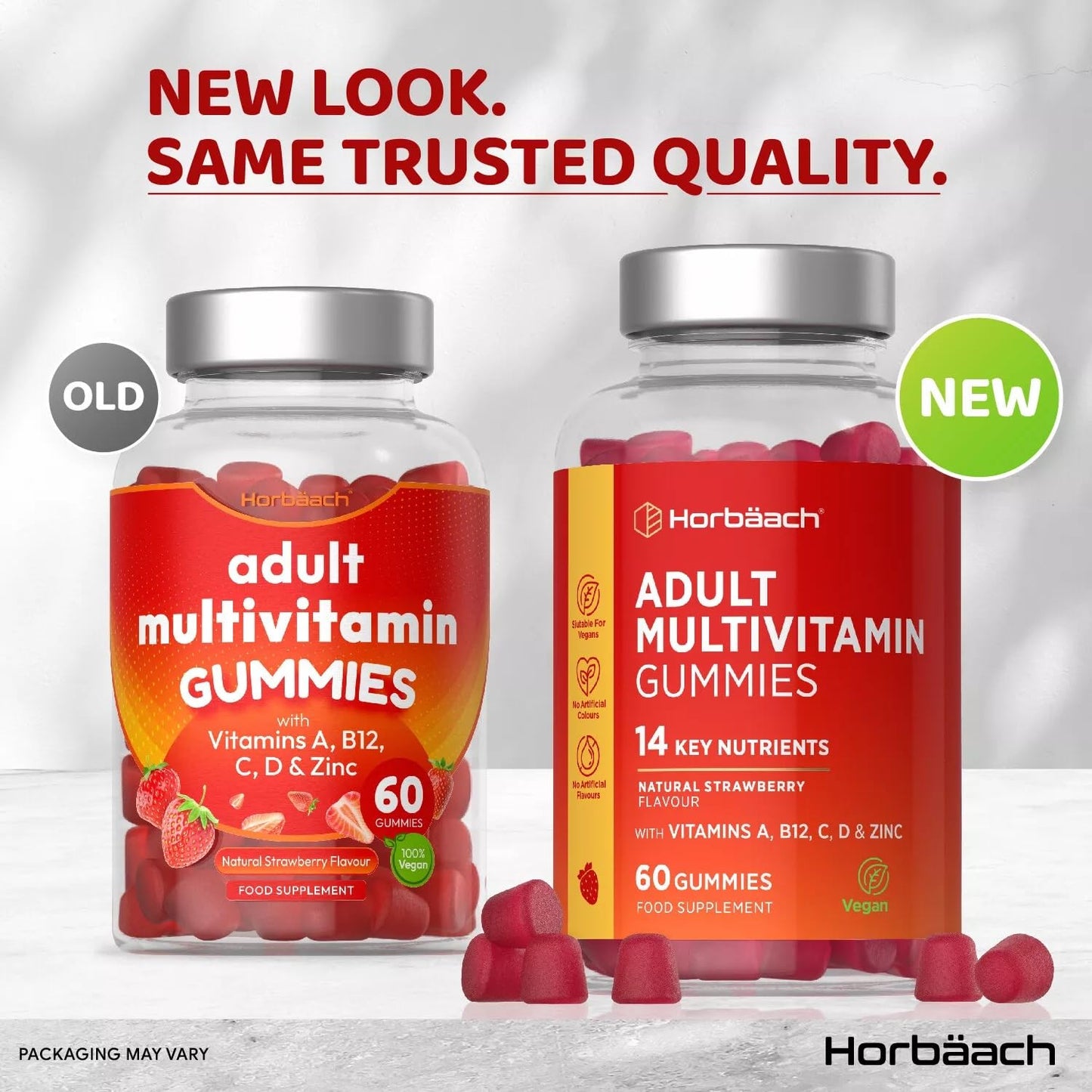 - Multivitamin Gummies for Adults | 60 Count | 14 Essential Nutrients-