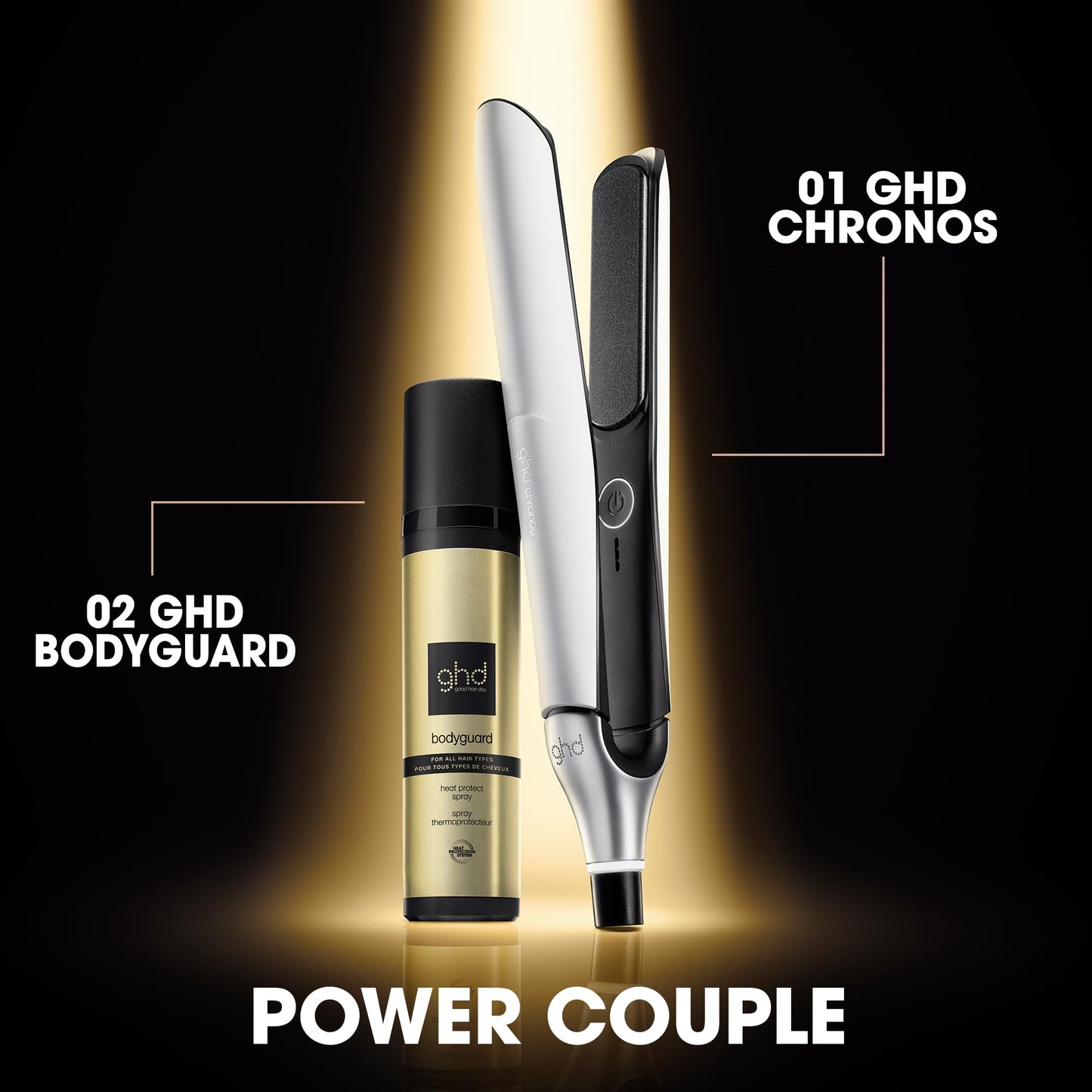 - ghd Chronos Professional Styler | White | One Stroke High-Definition Results -