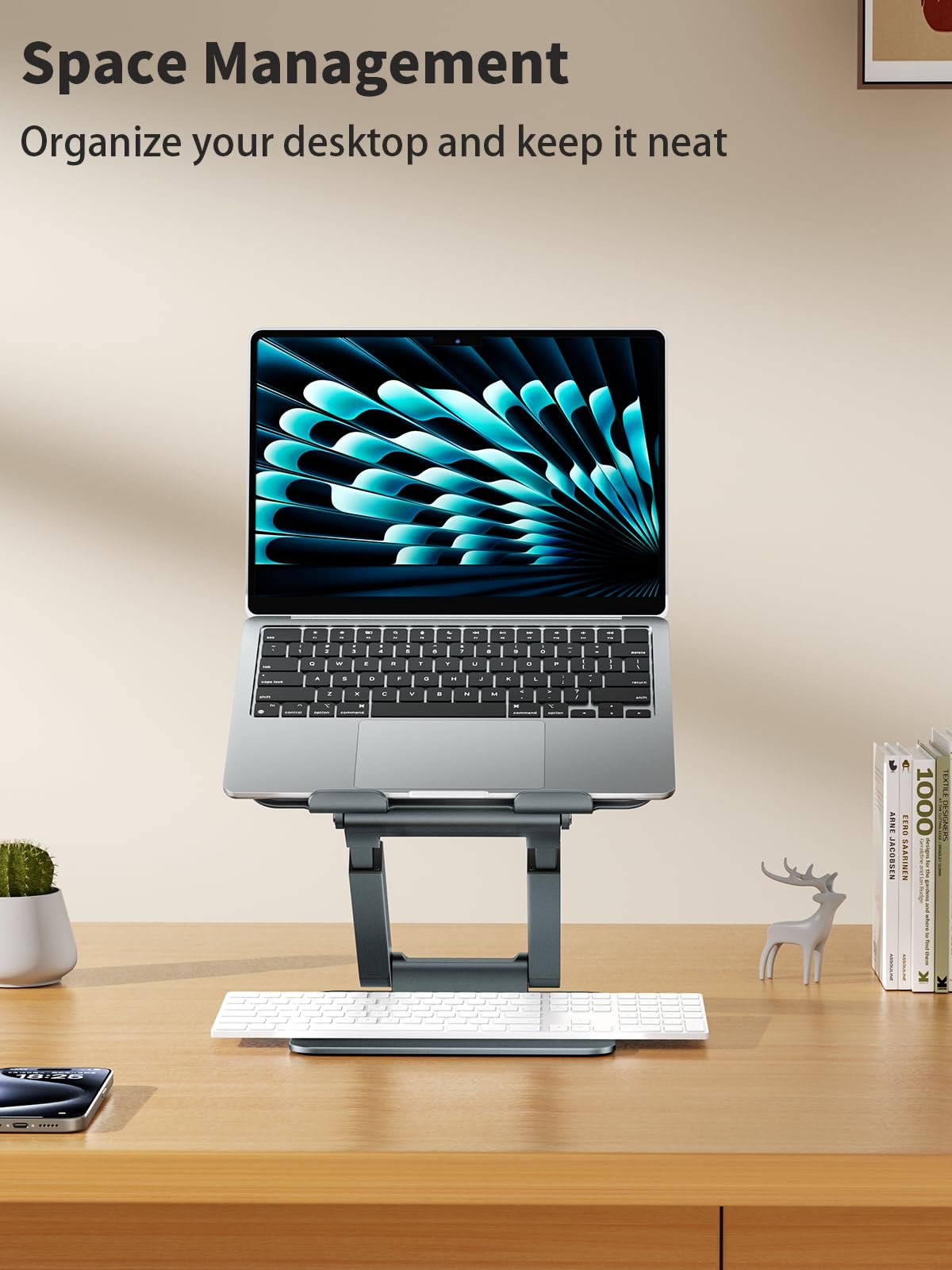 - Laptop Stand For Desk | Adjustable Height | Ergonomic Sit/Stand Computer Stand -