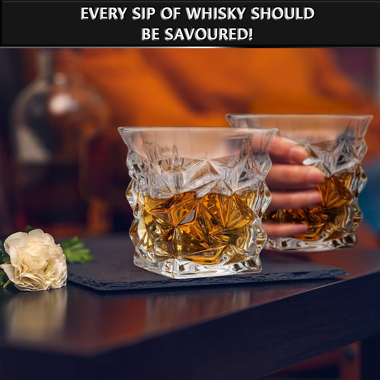 - Whiskey Stones Whiskey Gift Sets for Men Whisky Glasses Set 2 Reusable Stainless Steel