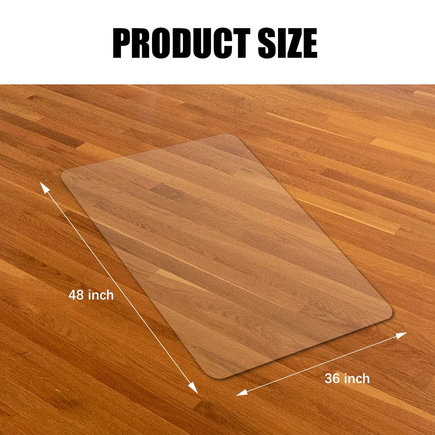 - Kuyal Clear Chair Mat | Hard Floor Use | 90x120cm Transparent Chair Mat -