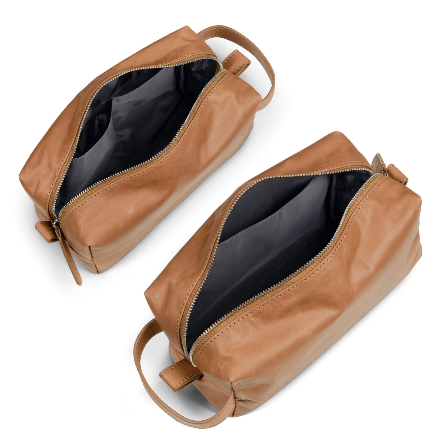 - Personalised Engraved Leather Toiletry Bag -