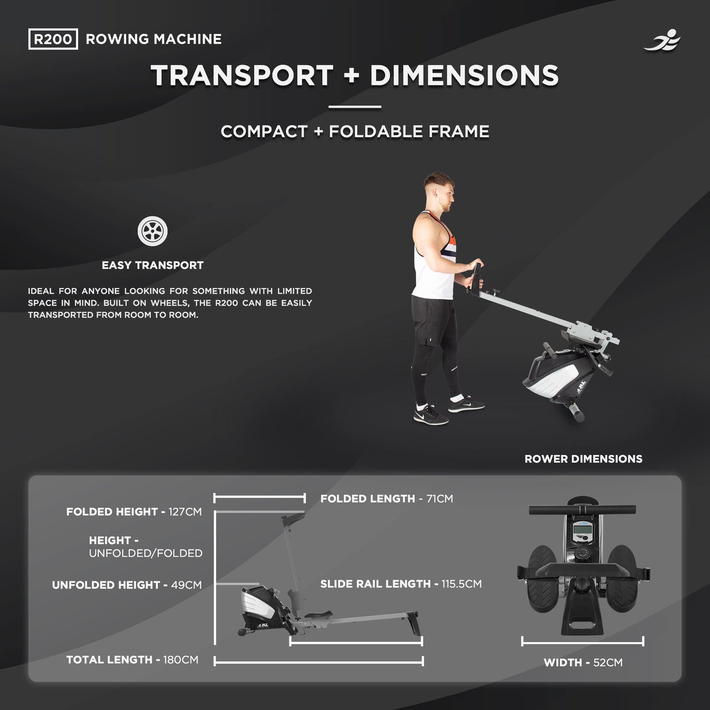 - JLL® R200 Luxury Home Rowing Machine | 2024 Model Rowing Machine -