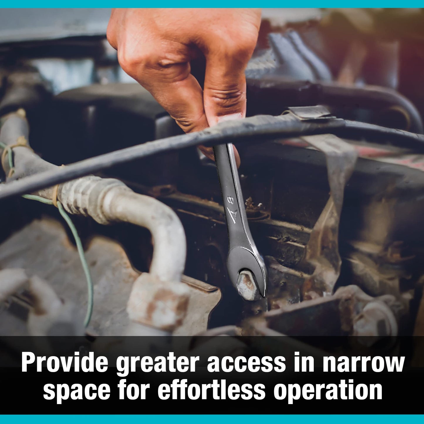 - DURATECH Double Open End Spanner Set | Super-Thin Open Ended Wrench Flat Spanner Set for Narrow Space | Carbon Steel, Mirror-Chrome Plated | 8-Piece | Metric | 5.5 mm-27 mm | Carry Pouch -