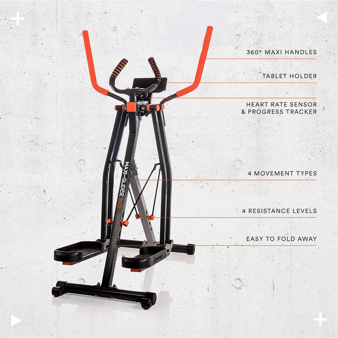 - New Image Maxi-Glider 360-10-in-1 Cross Trainer | Foldable Indoor Exercise Equipment -