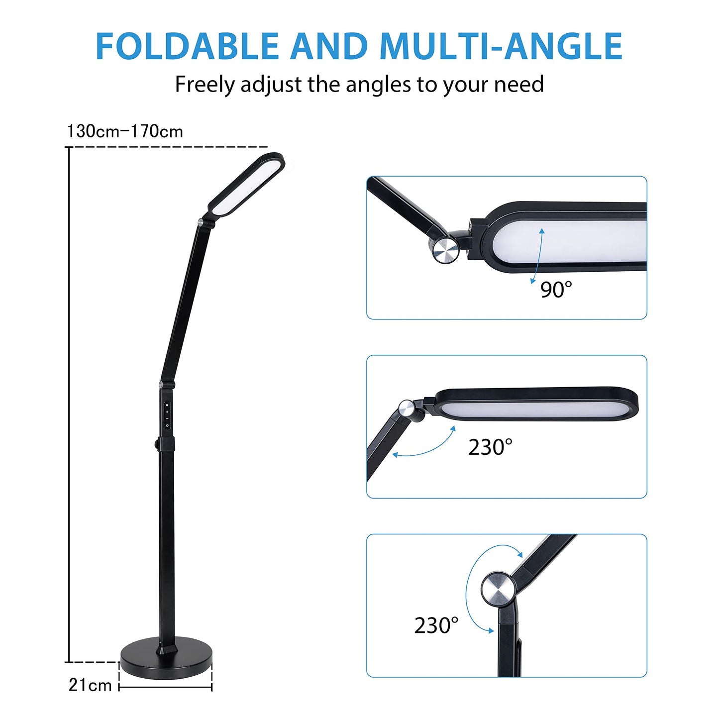 - ZealWe Floor Lamp, LED Floor Lamps for Living Room, Floor Standing Reading Lamp with Touch Control