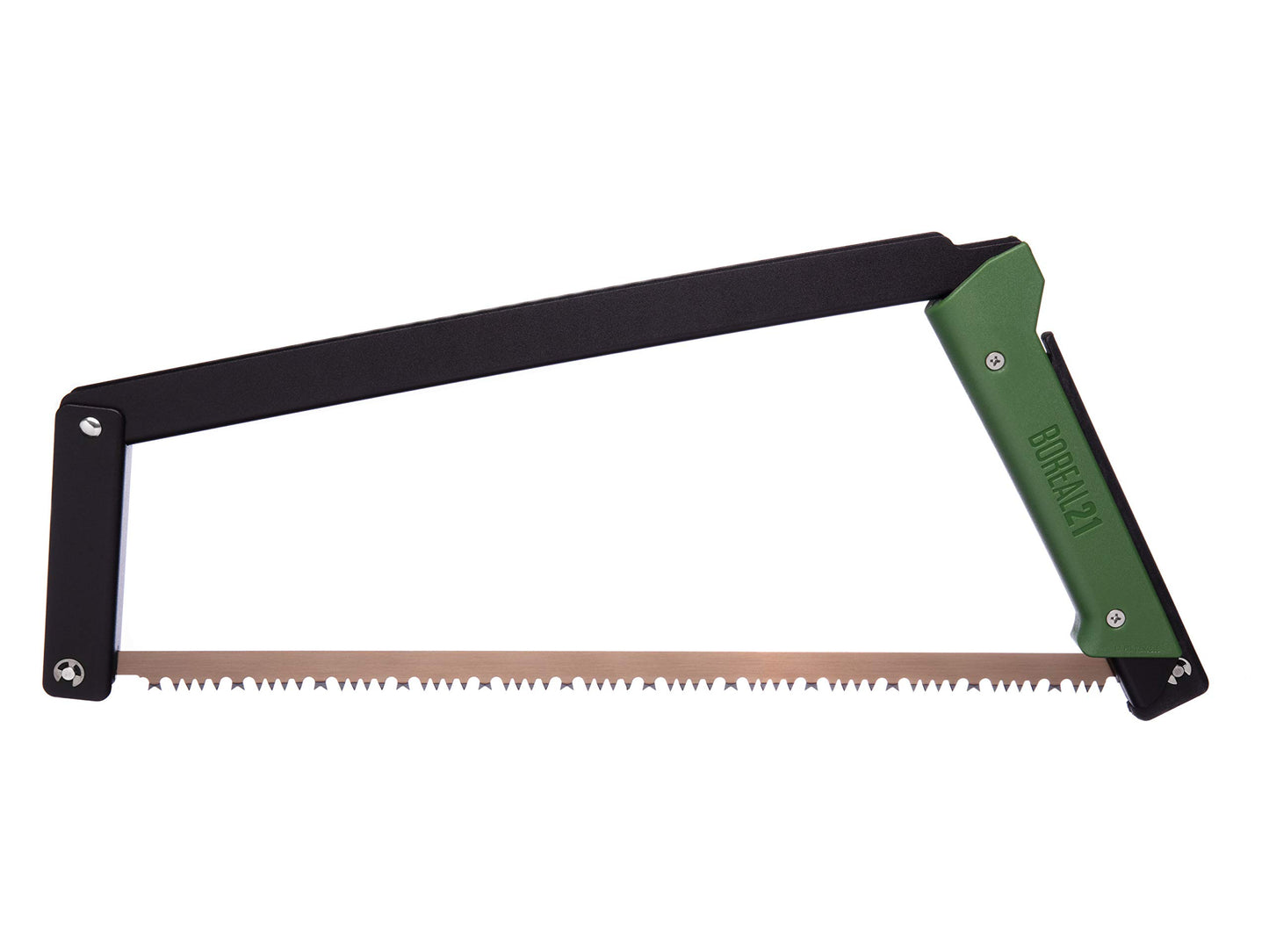 Agawa Canyon BOREAL21 Tripper KIT- 21 inch Folding Bow Saw, Rugged Cordura Sheath, Additional Aggressive Blade (Black Frame- Green Handle)