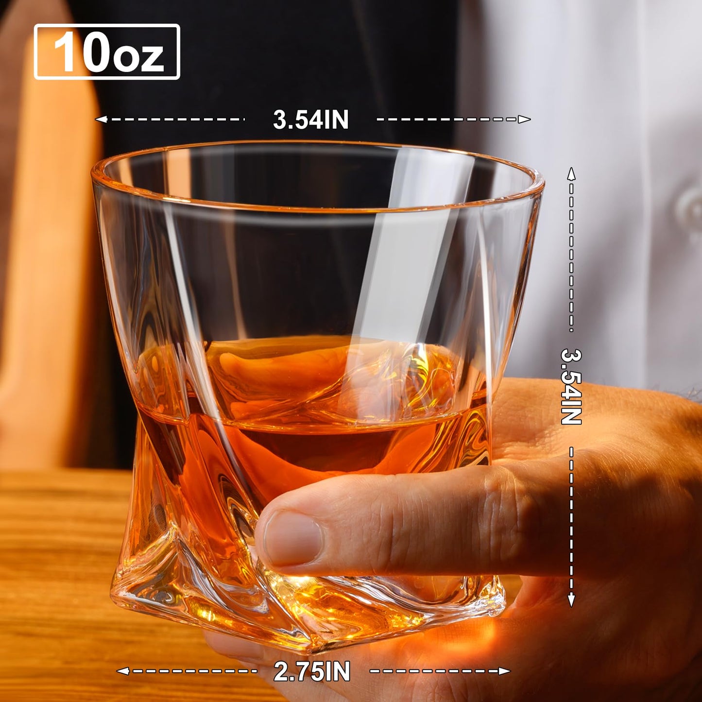 - PARACITY Whisky Glass | 10 OZ Old Fashioned Whiskey Glass 300 ml -