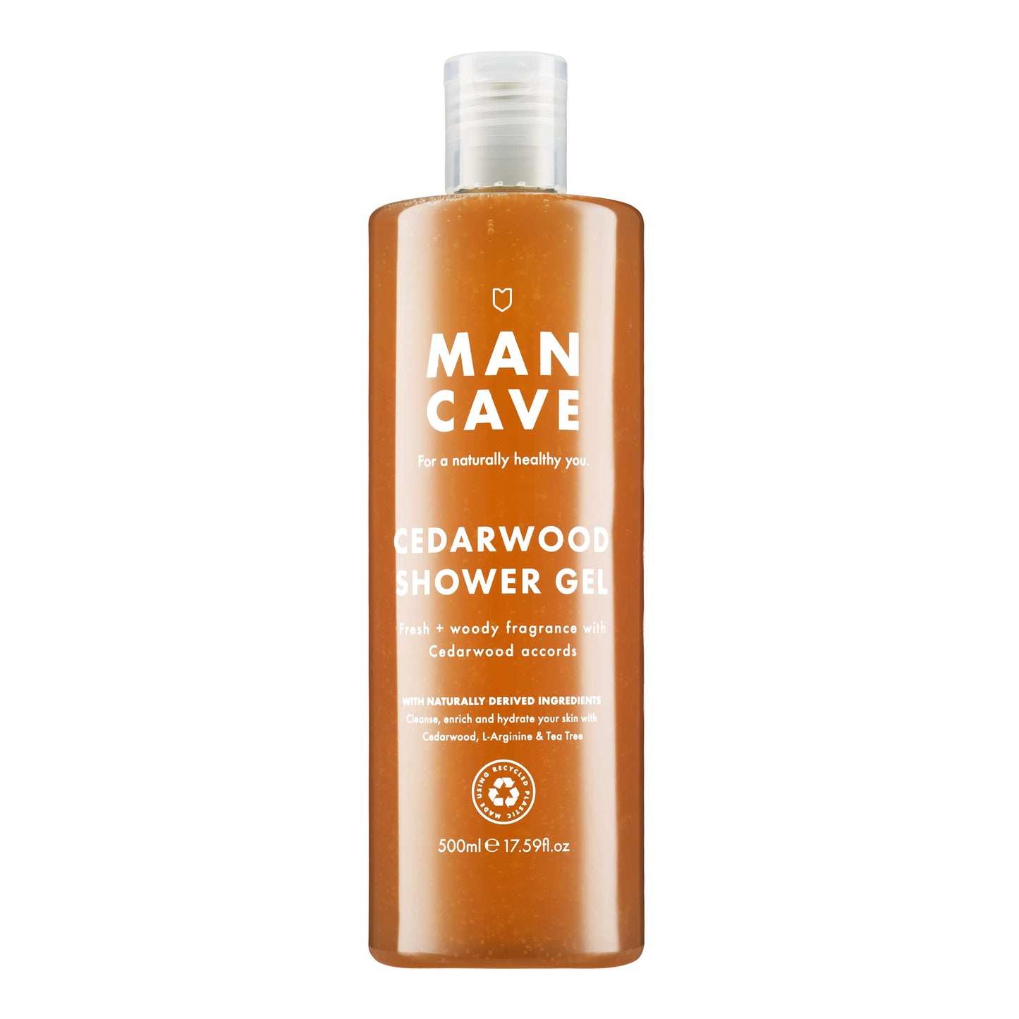 - ManCave Cedarwood Shower Gel 500ml for Men | Fresh & Wood Aroma -