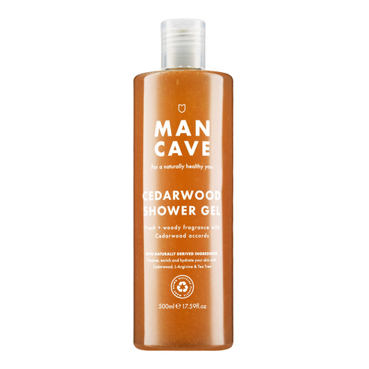 - ManCave Cedarwood Shower Gel 500ml for Men | Fresh & Wood Aroma -