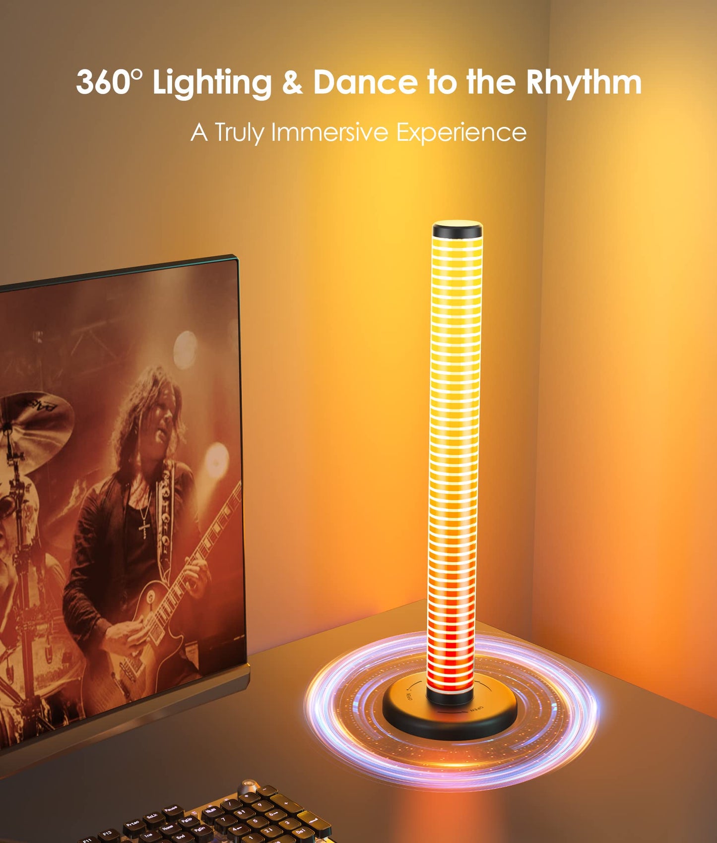 - Ydene LED Smart Light Bar, 360°RGB Lights